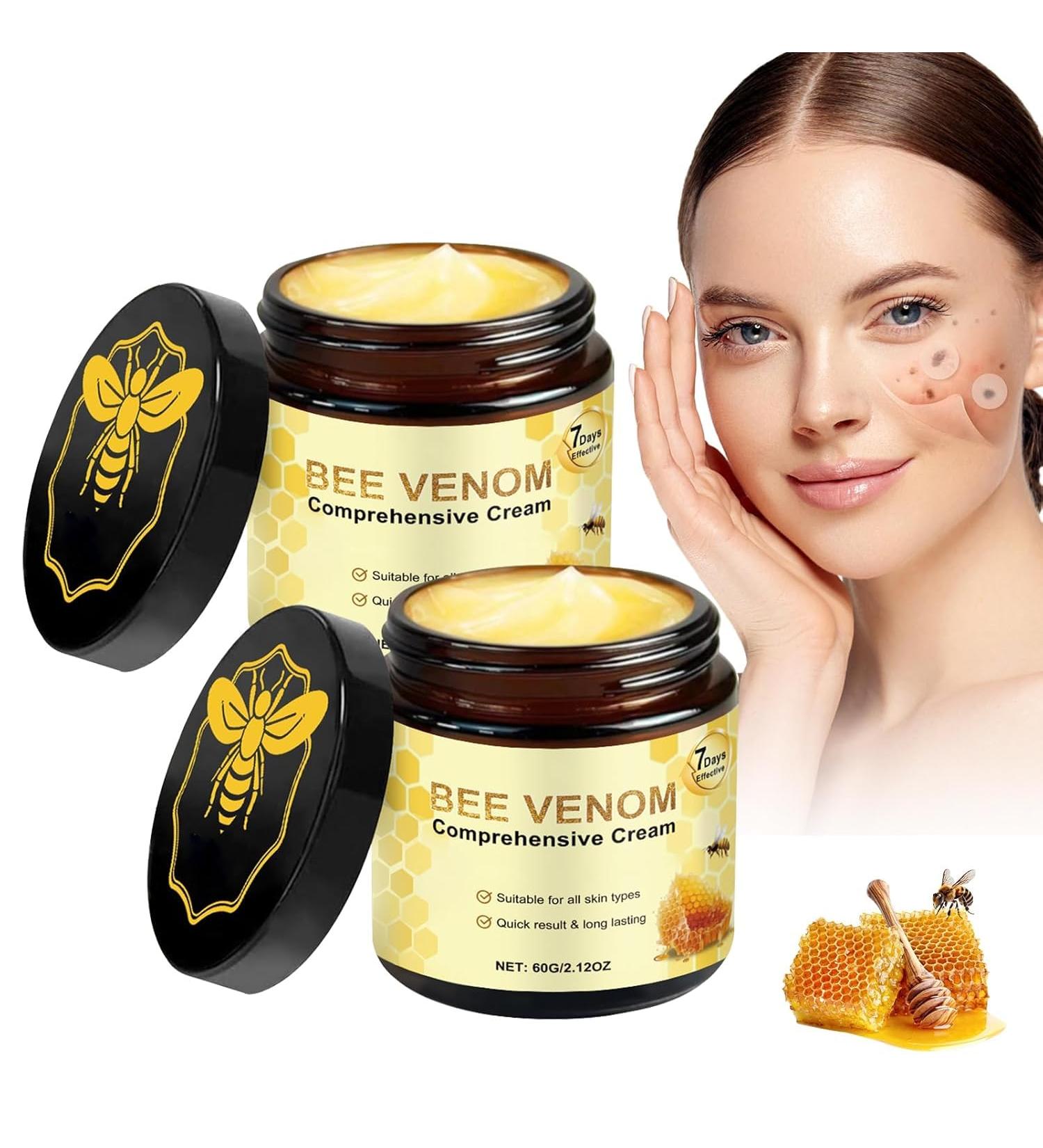 Bee Venom Comprehensive Cream 2025 Professional Bee Venom Skin TreatmentCream Wrinkle Removal Anti-Aging Moisturizing(2PCS) - Buy Online on GoSupps.com