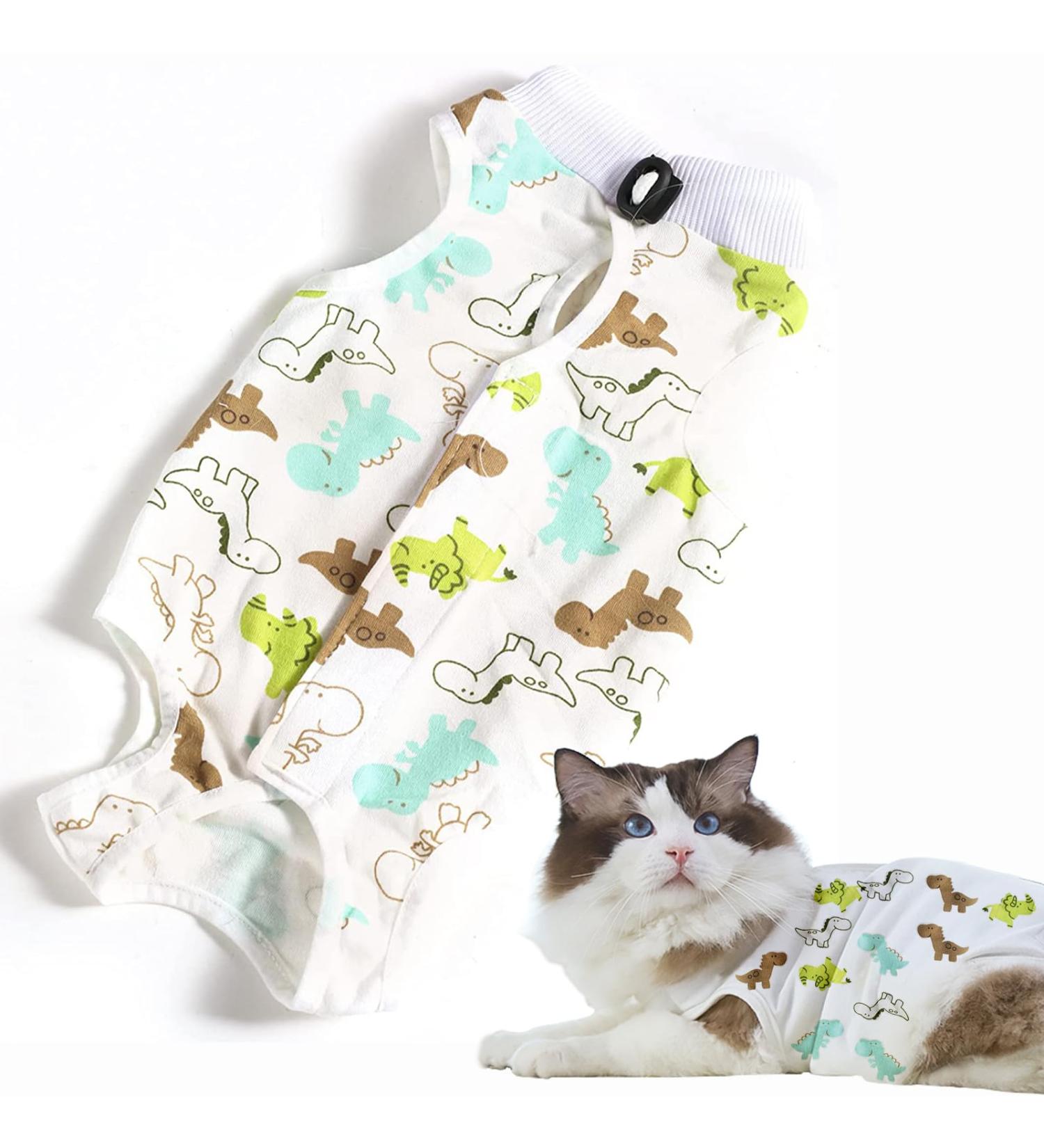 CLLRYBO Katzenbody | Professional Recovery Suit for Cats & Dogs | Anti-Trim Clothing After Surgery | Dinosaur Style | Abdominal Wounds & Skin Diseases - Buy Online on GoSupps.com