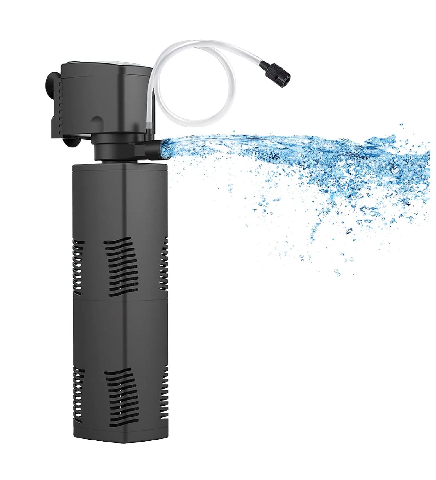 Terrarium Internal Aquarium Filter Pump - 1200 L/h Bio Sponge Filter for 150-560L Tanks Perfect for Large Aquariums & Garden Ponds - Buy Online on GoSupps.com