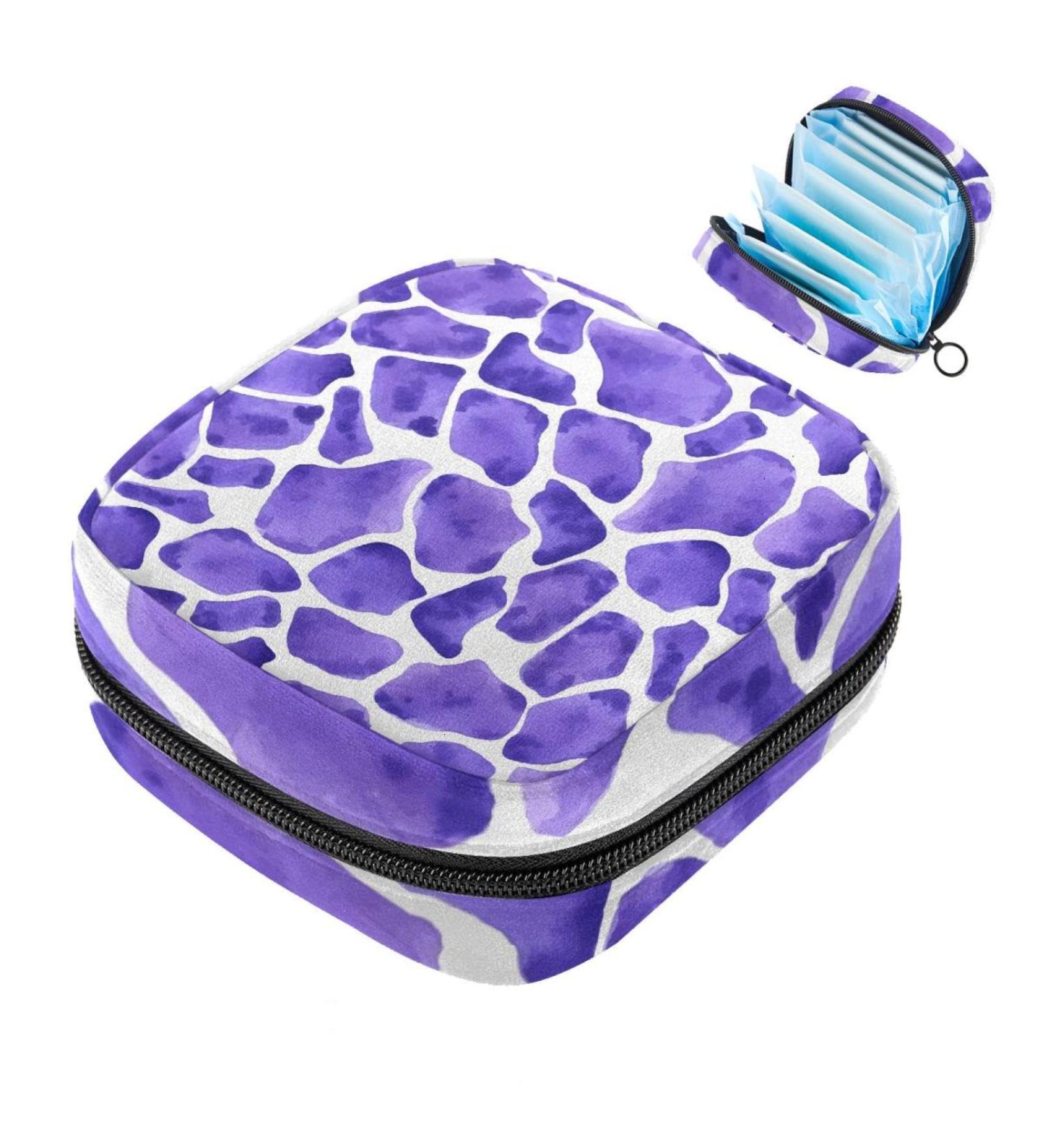 MUOOUM Women's Bond Storage Pocket - Black Whirlpool Stripe SWIRL Menstrual Cup & Bandage Pad Organizer for Teens | Portable Feminine Care Bag - Buy Online on GoSupps.com