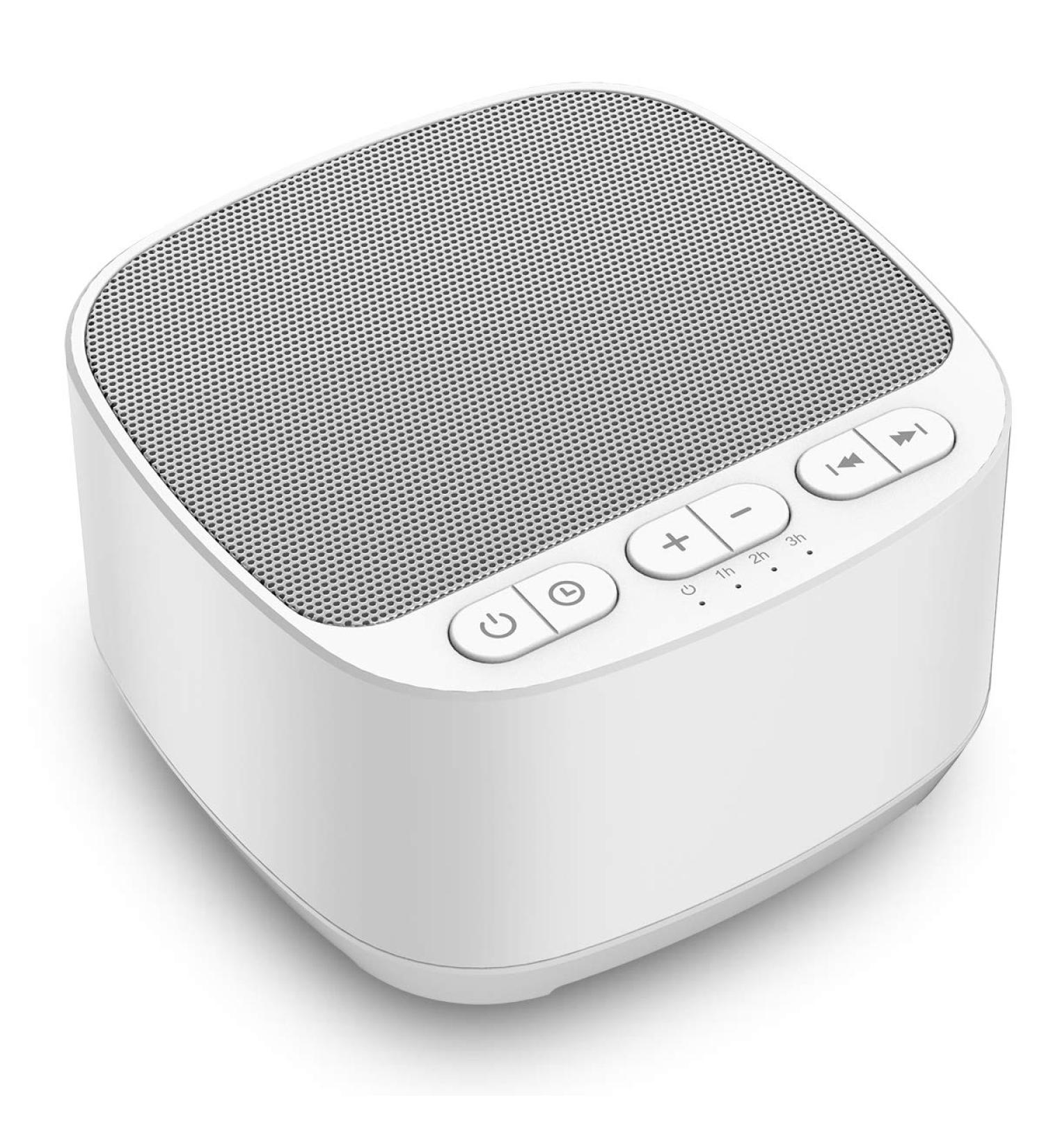 Magicteam Sleep Sound White Noise Machine - 40 Natural Soothing Sounds, Memory Function, 32 Levels Volume, AC/USB Powered, Sleep Timer - for Baby, Kids, Adults (White) - Buy Online on GoSupps.com