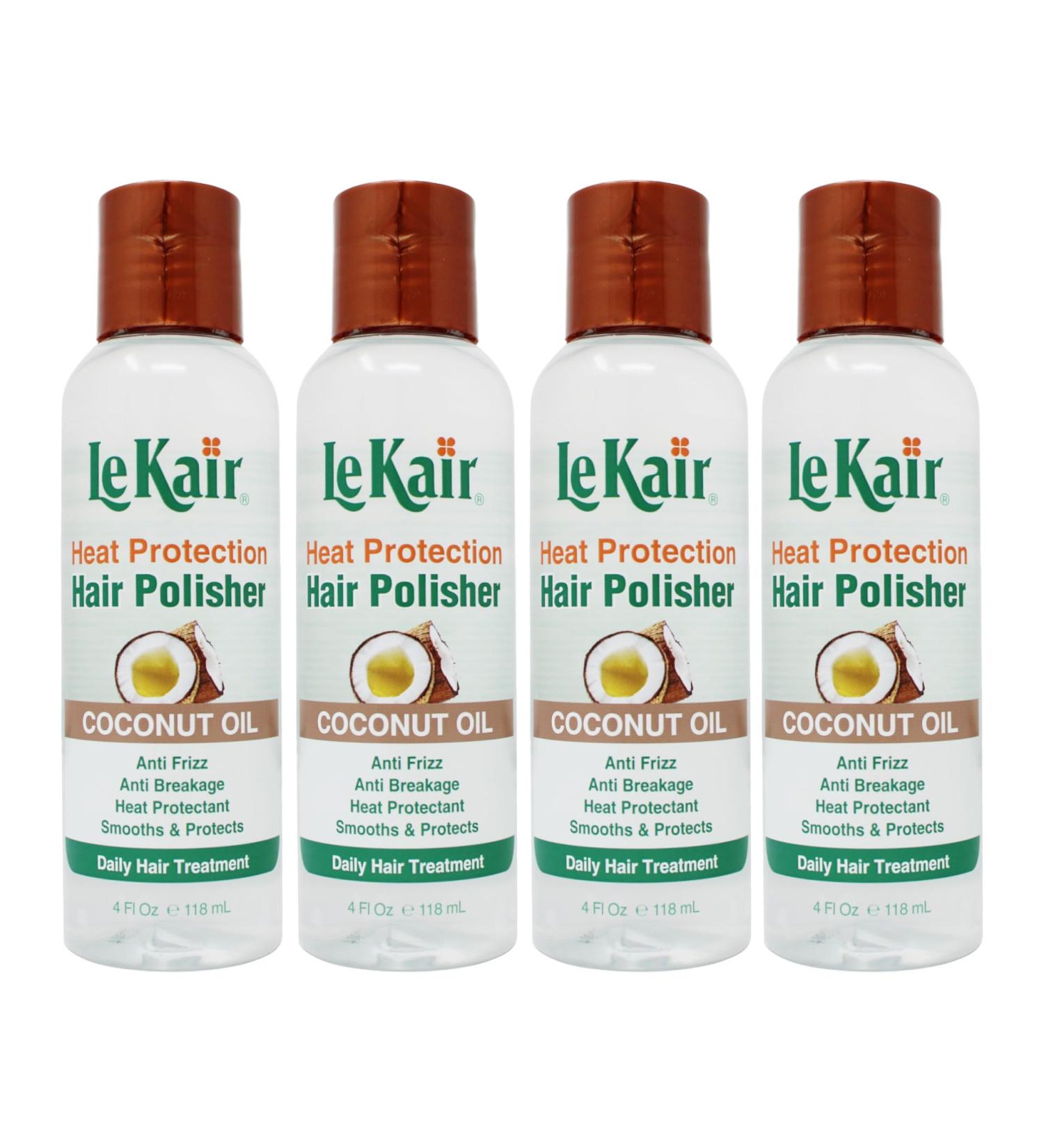 High Heat Protection Hair Polisher - Coconut Oil Anti Frizz Anti Breakage Heat Protectant Smooths & Protects Daily Hair Treatment 4 Fl Oz - 4 Pack - Buy Online on GoSupps.com