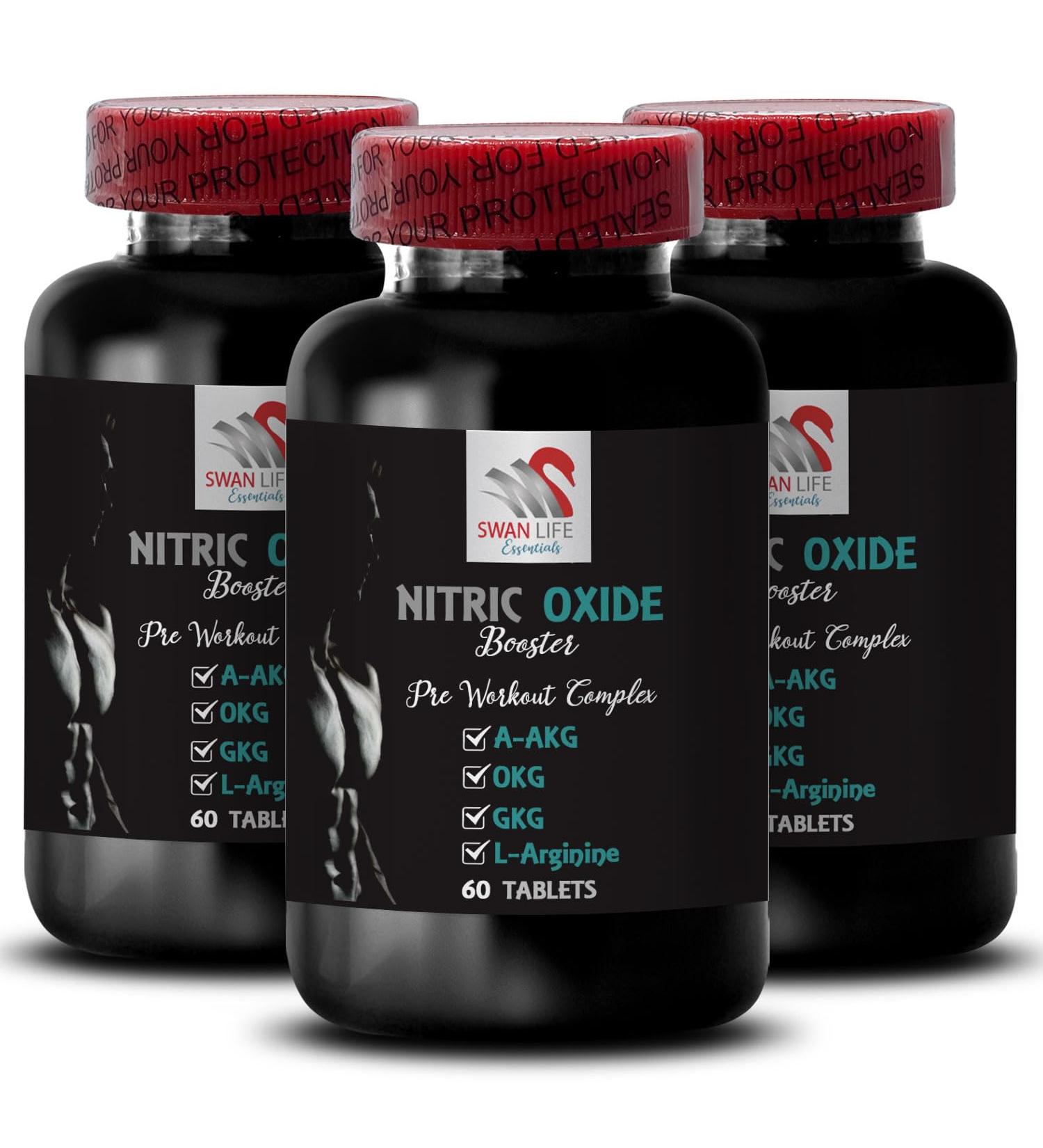 Nitric oxide supplements for men - NITRIC OXIDE BOOSTER - nitric oxide booster supplement strength booster fitness blend endurance enhancer workout support energy focus 3 Bottle 180 Tablets - Buy Online on GoSupps.com