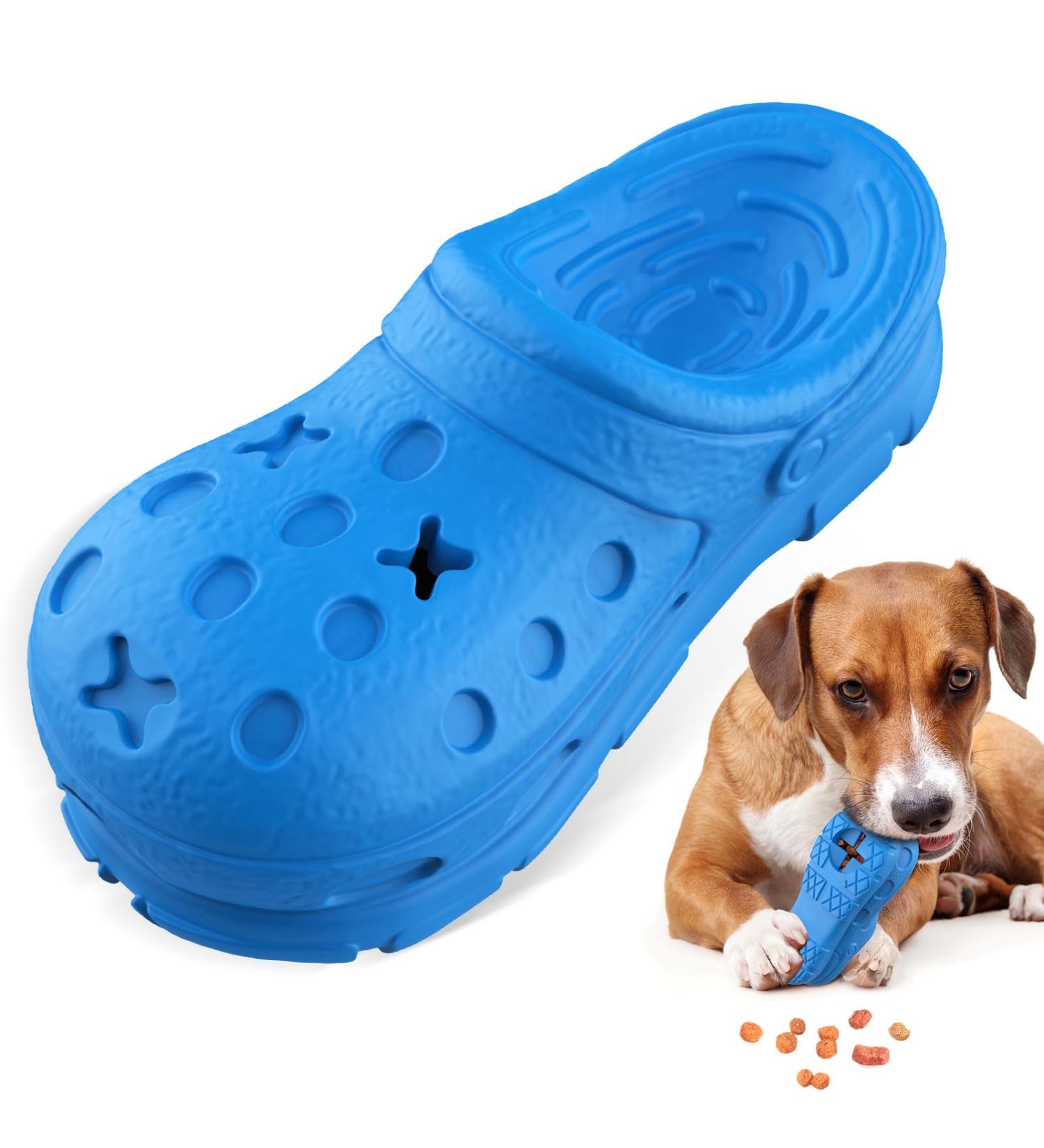Ruxan Interactive Dog Toys for Aggressive Chewers | Treat Dispensing Blue Natural Rubber with Beef Flavor | Perfect for Small Medium & Large Dogs - Buy Online on GoSupps.com