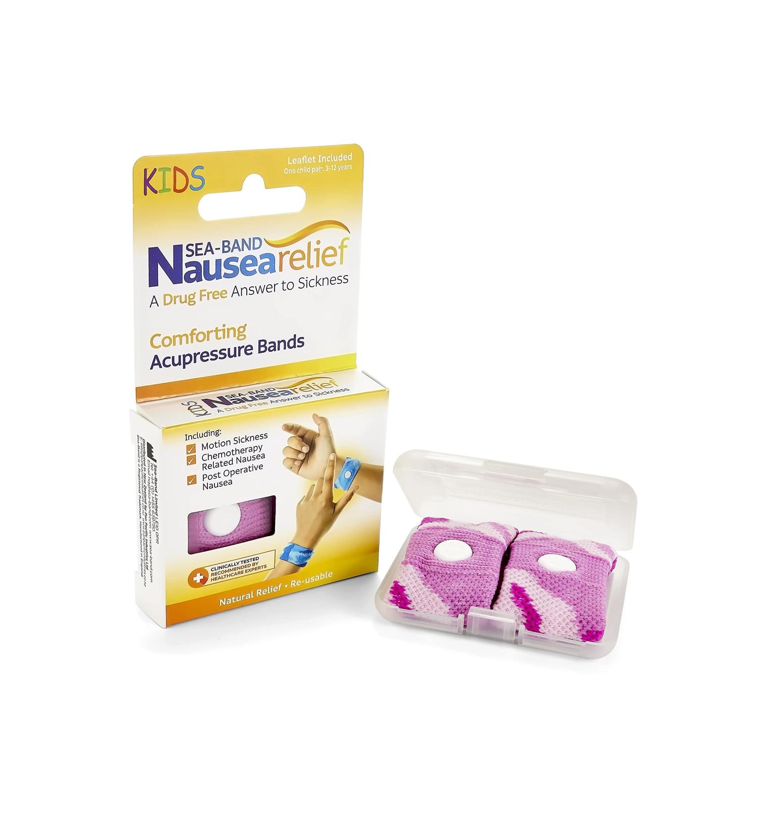 Sea-Band Motion Sickness Relief Wristband for Kids - Pink (1 Pair) - Buy Online on GoSupps.com