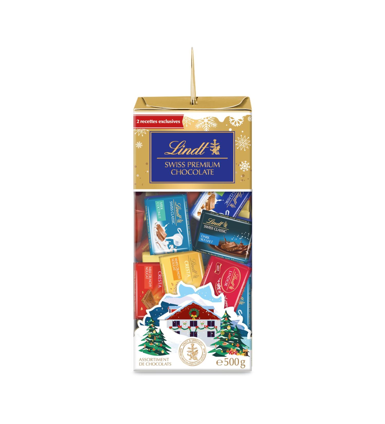 Lindt - Neapolitans SWISS PREMIUM CHOCOLATE - Mix of Milk-Hazelnut Chocolates Milk-Nougat Chips White-Nougat Chips LINDOR - Buy Online on GoSupps.com