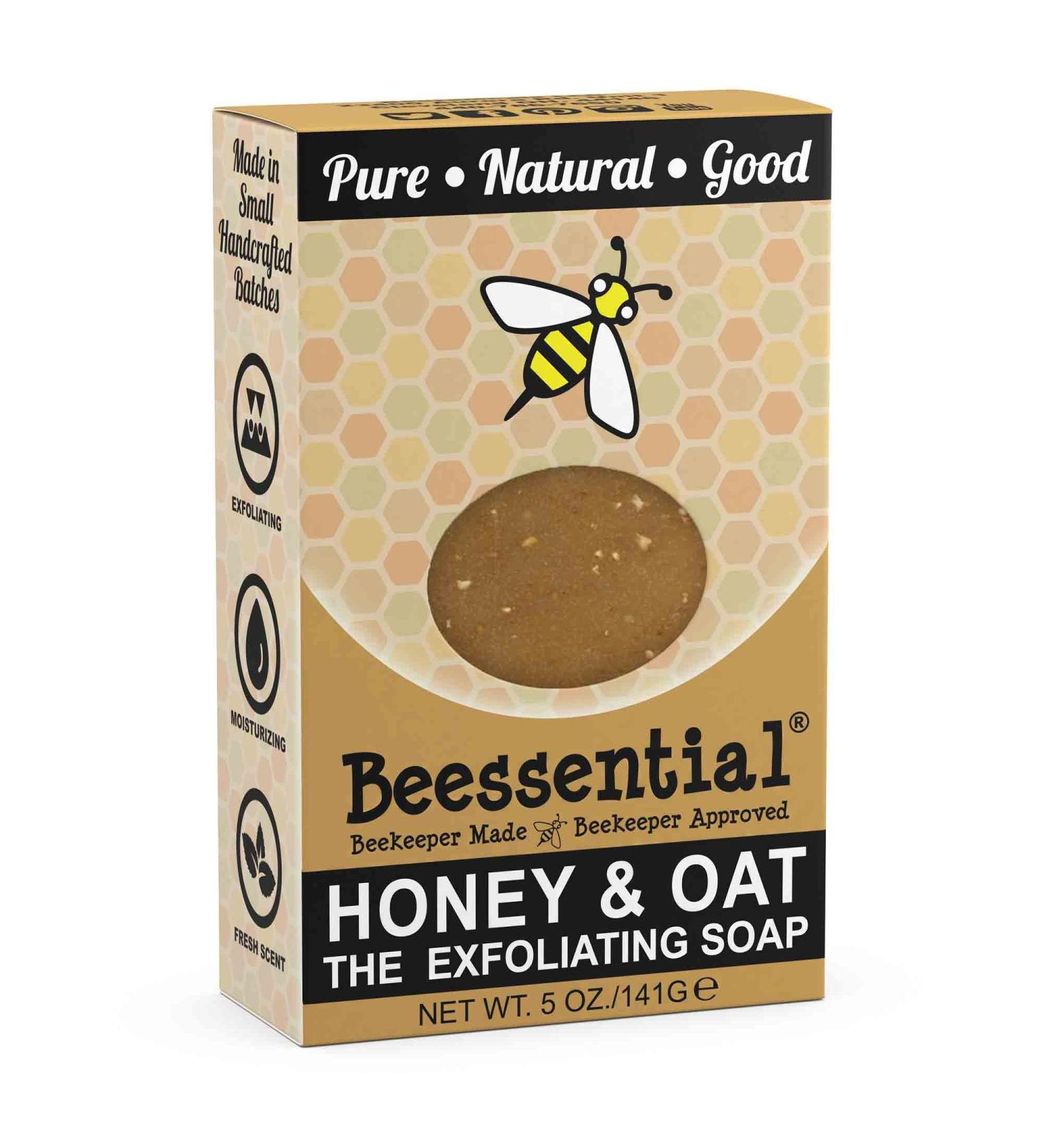 Beessential All Natural Honey & Oat Bar Soap Paraben Free Made in the USA Suitable for All Ages 5 Oz Shop Internationally - Buy Online on GoSupps.com