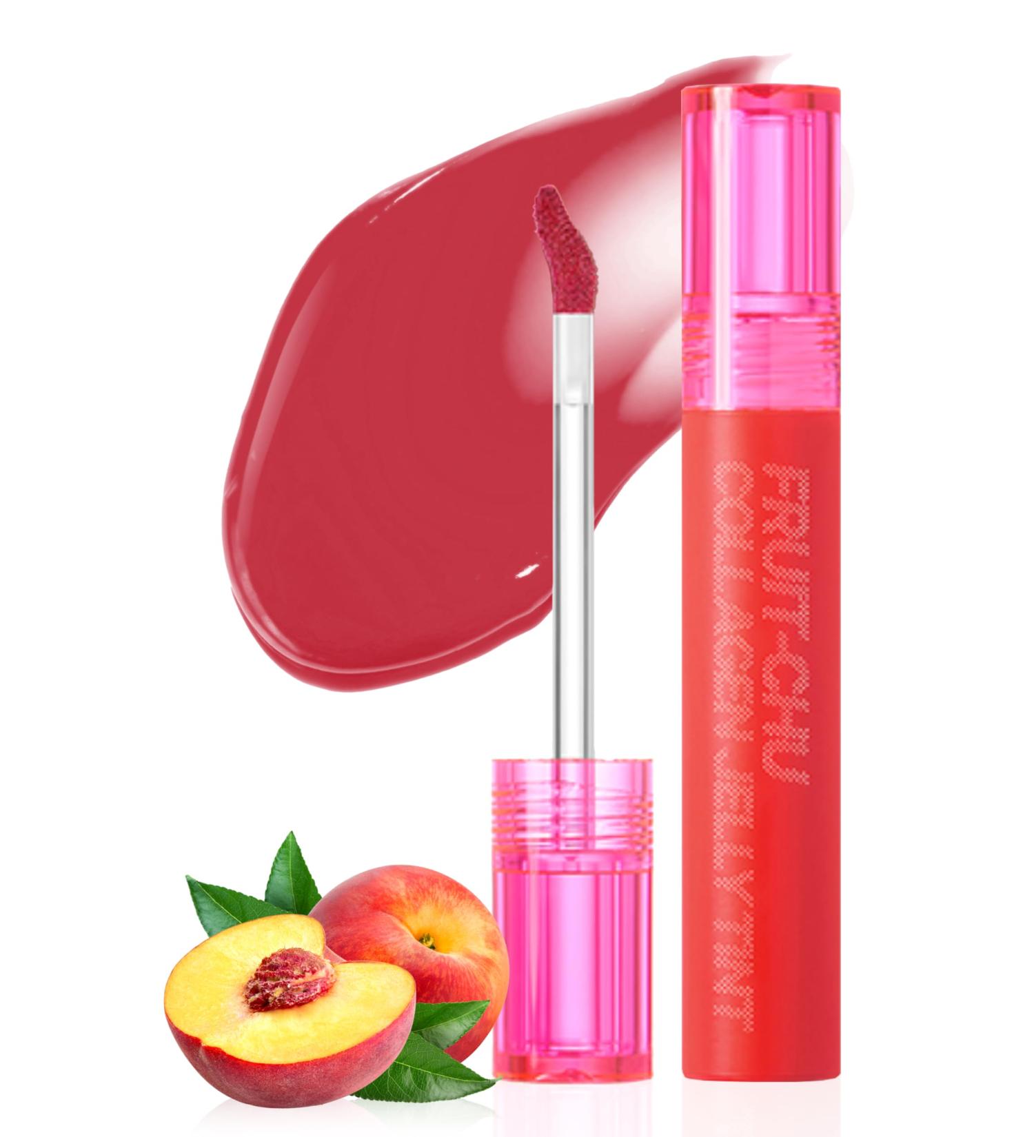 Chosungah Fruit-Chu Collagen Lip Tint - Long Lasting K-Beauty Water Tint & Moisturizing Lip Gloss (Peach Jelly) 0.14 oz - Buy Online on GoSupps.com