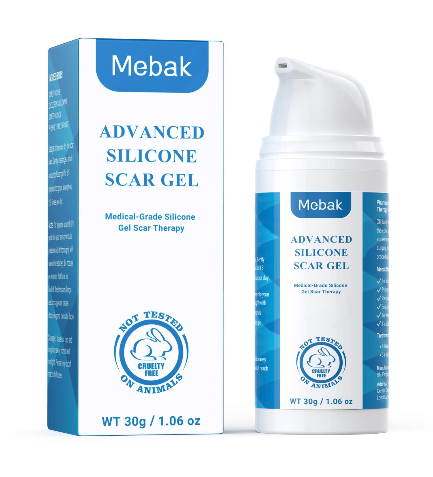 Mebak Silicone Scar Gel - Scar Therapy for Old and New Scars - 30g - Buy Online on GoSupps.com