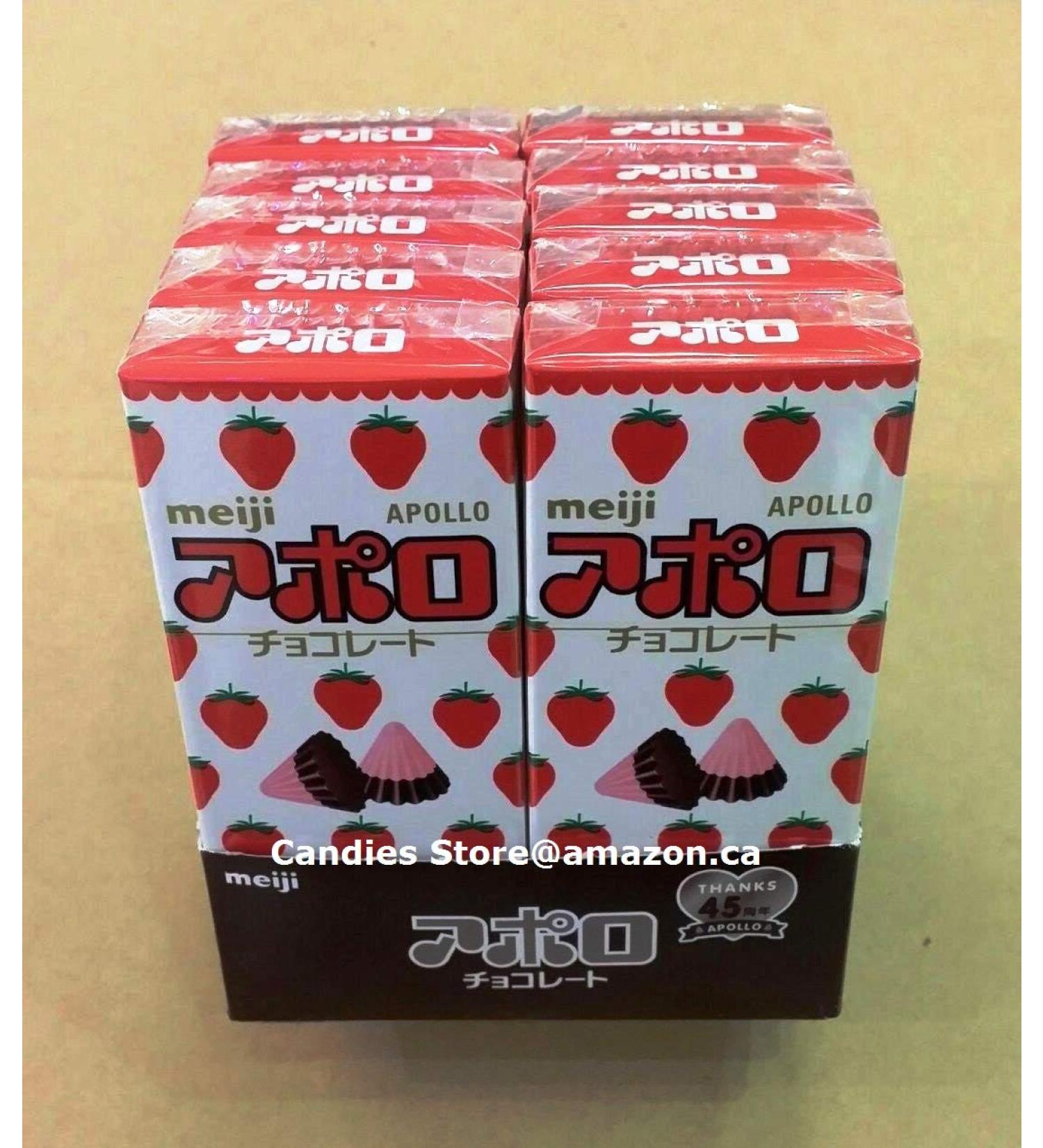 MEIJI Apollo Strawberry Milk Chocolate (Box / 10 pcs)