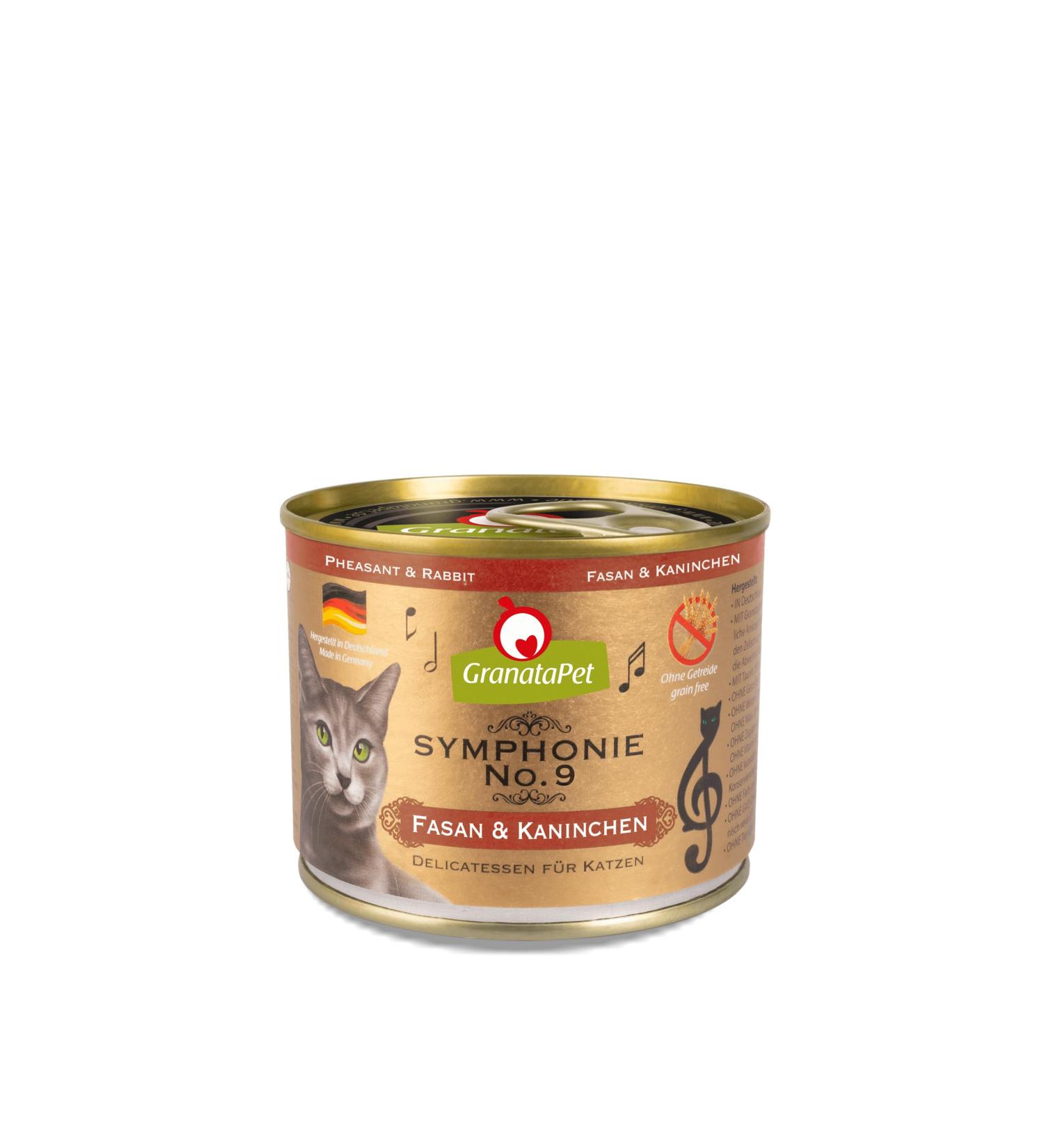 GranataPet Symphonie Cat Wet Food (6x200g No. 9 - Pheasant and Rabbit) No. 9 - Pheasant and Rabbit 1.2 kg (Pack of 1)