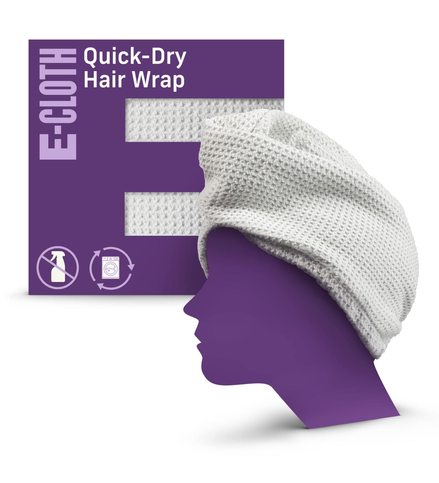 E-Cloth Quick-Dry Hair Wrap | Premium Microfiber Hair Dryer for Fast Drying & 100 Wash Guarantee - Shop Internationally - Buy Online on GoSupps.com