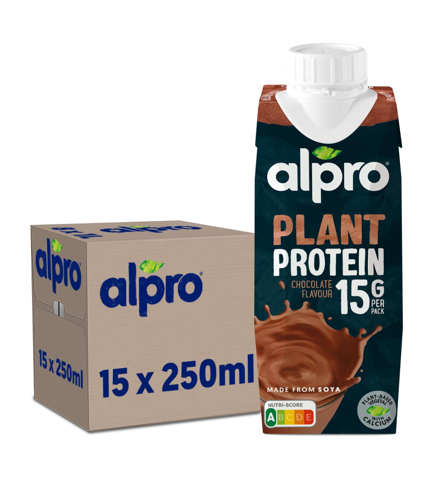 Alpro - Vegetable drink - Soy protein chocolate taste - 250ml - Pack of 15x250ml - Buy Online on GoSupps.com