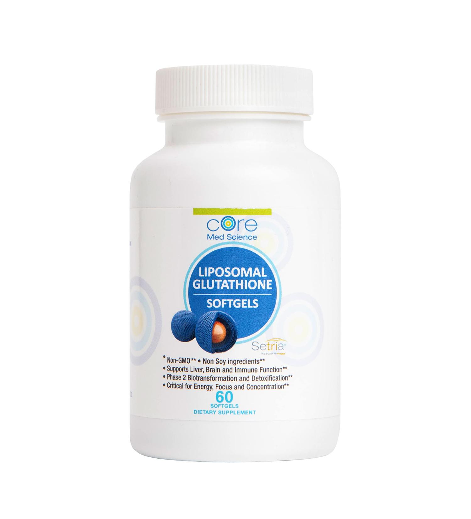 Liposomal Glutathione 500mg Softgels by Core Med Science | Setria Antioxidant Supplement | Made in USA - Buy Online on GoSupps.com