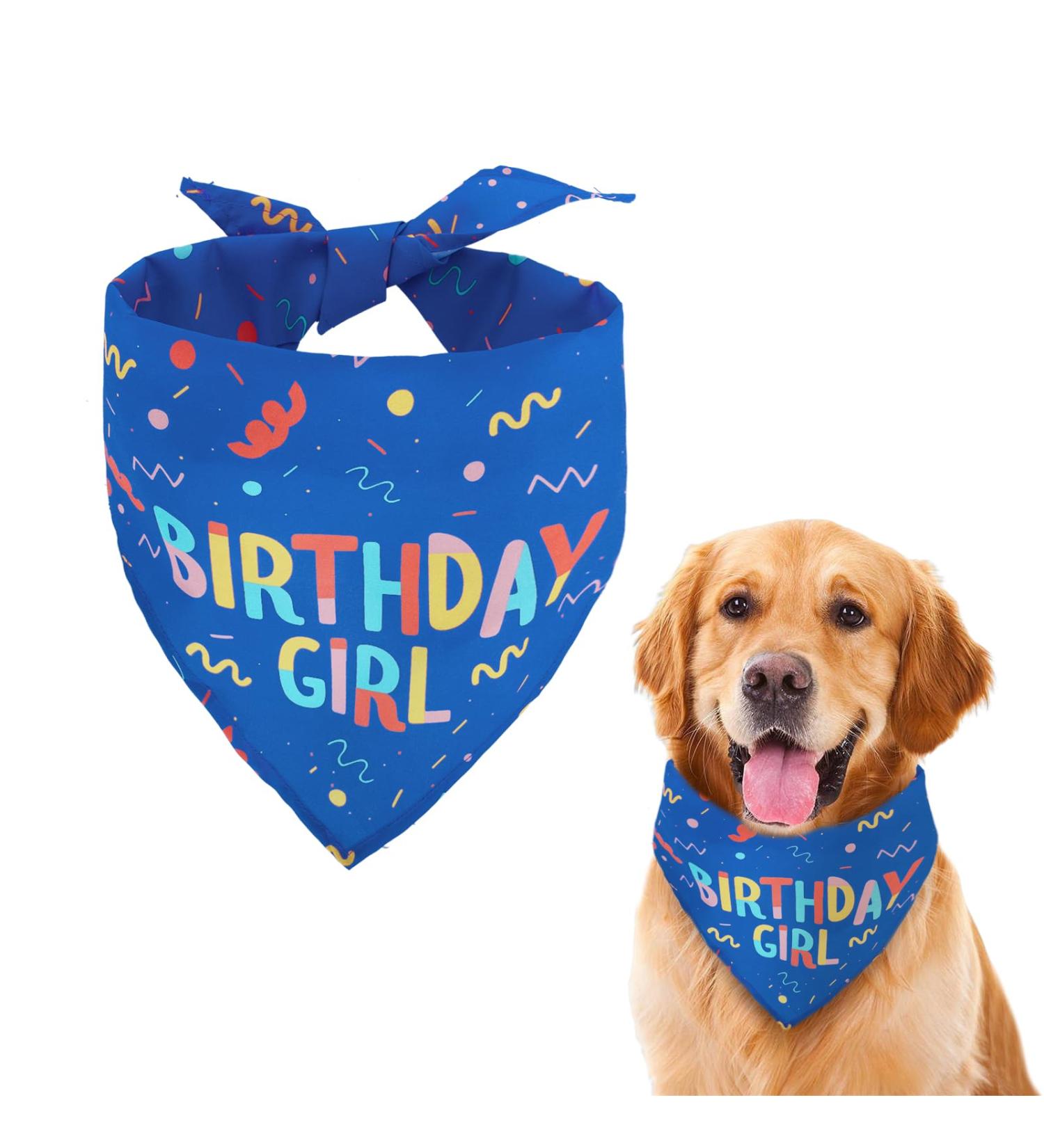 Dog Birthday Bandana Set - Hollow Birthday Accessories for All Sizes | Celebrate Your Dog's Special Day - Buy Online on GoSupps.com