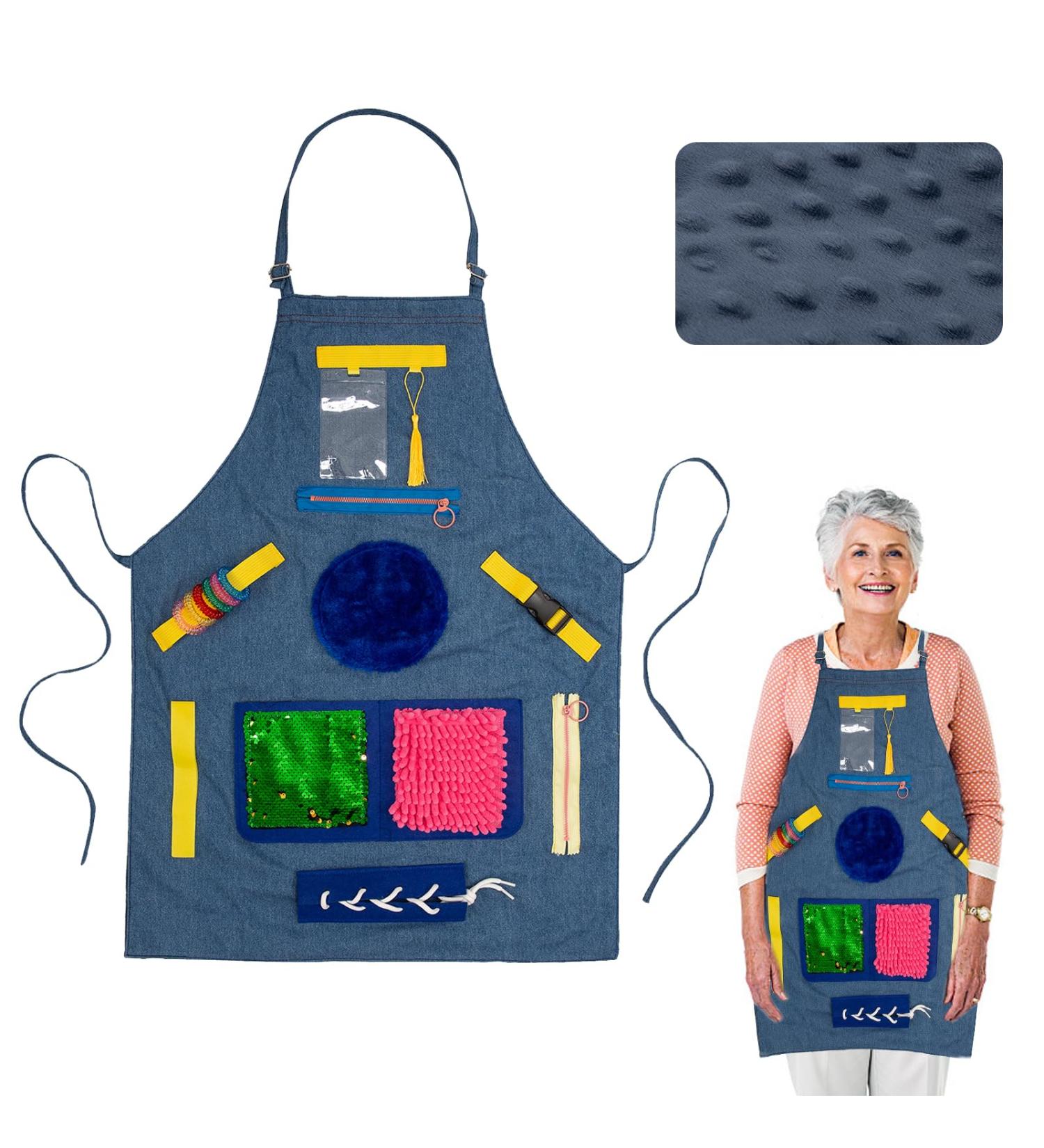Nogsay Fidget Apron for Elderly | Sensory Blanket for Dementia Patients | Alzheimer's, Parkinson's, Autism Fidget Toys | Anxiety & Tension Relief | Dementia Aids & Elderly Gifts - Buy Online on GoSupps.com