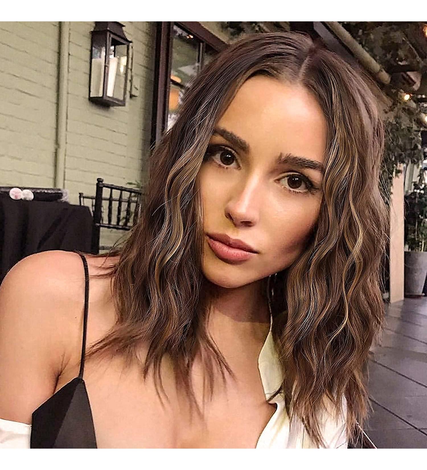 Buy Porsmeer Brown Blonde Curly Bob Synthetic Wig for Women | Natural Afro Middle Part Wig for Parties & Costumes - Buy Online on GoSupps.com