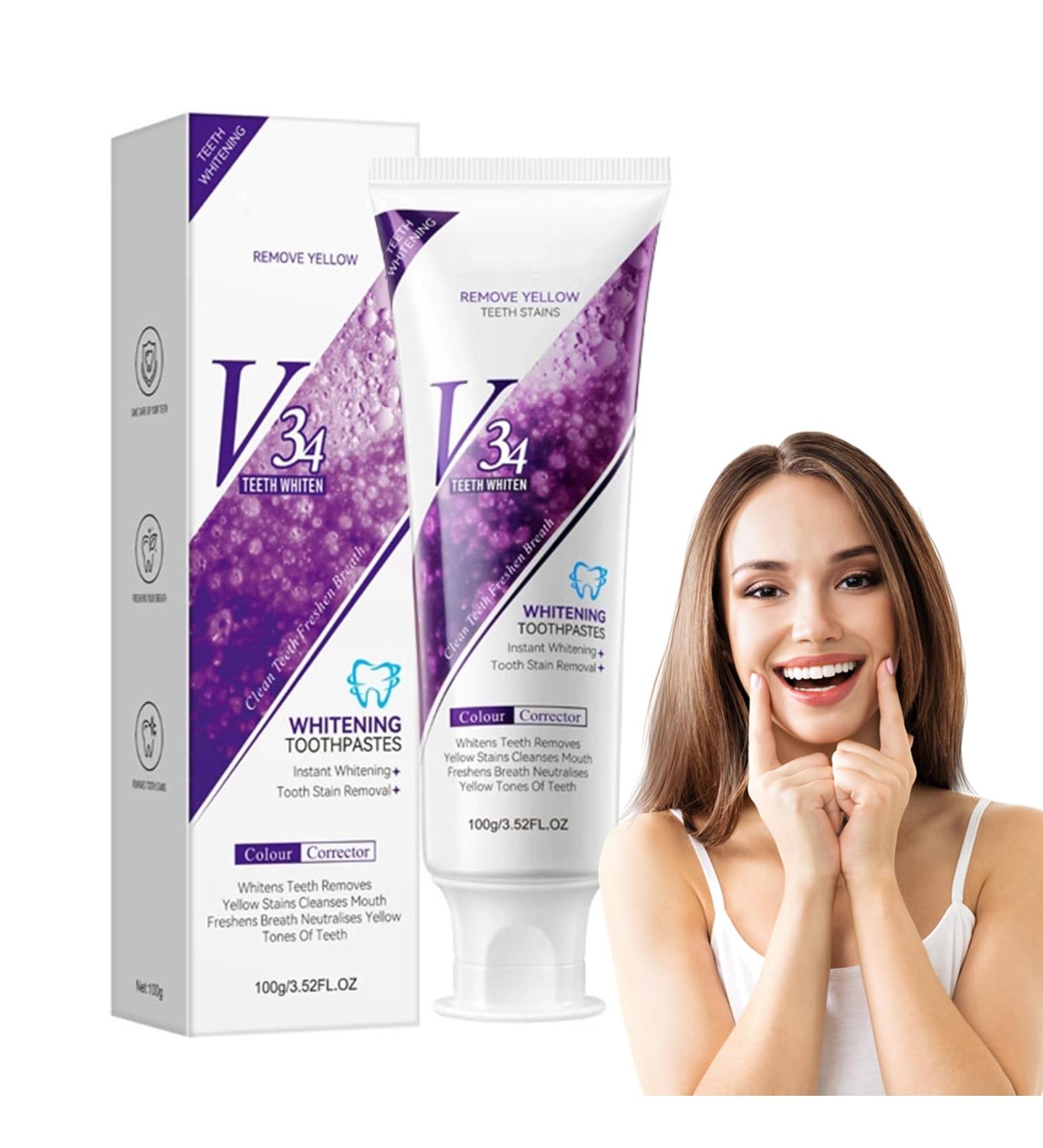  Luthasolic Whitening toothpaste for dazzling white teeth 100g - Repairing toothpaste - Color corrector - Removes coffee smoking and yellowing stains - Buy Online on GoSupps.com