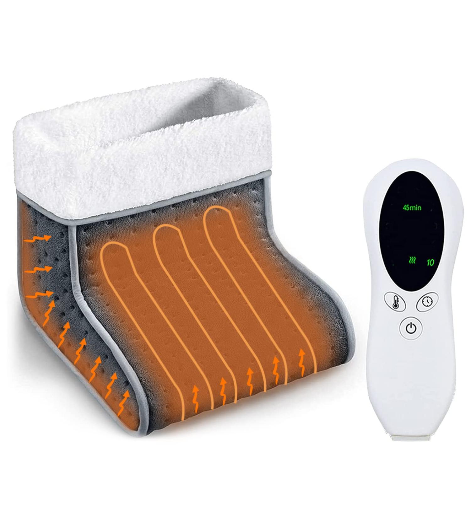 Ultra-Fast Foot Warmer - Electric Heated Shoes with 3 Levels Overheating Protection & Washable Design - Gray - Buy Online on GoSupps.com