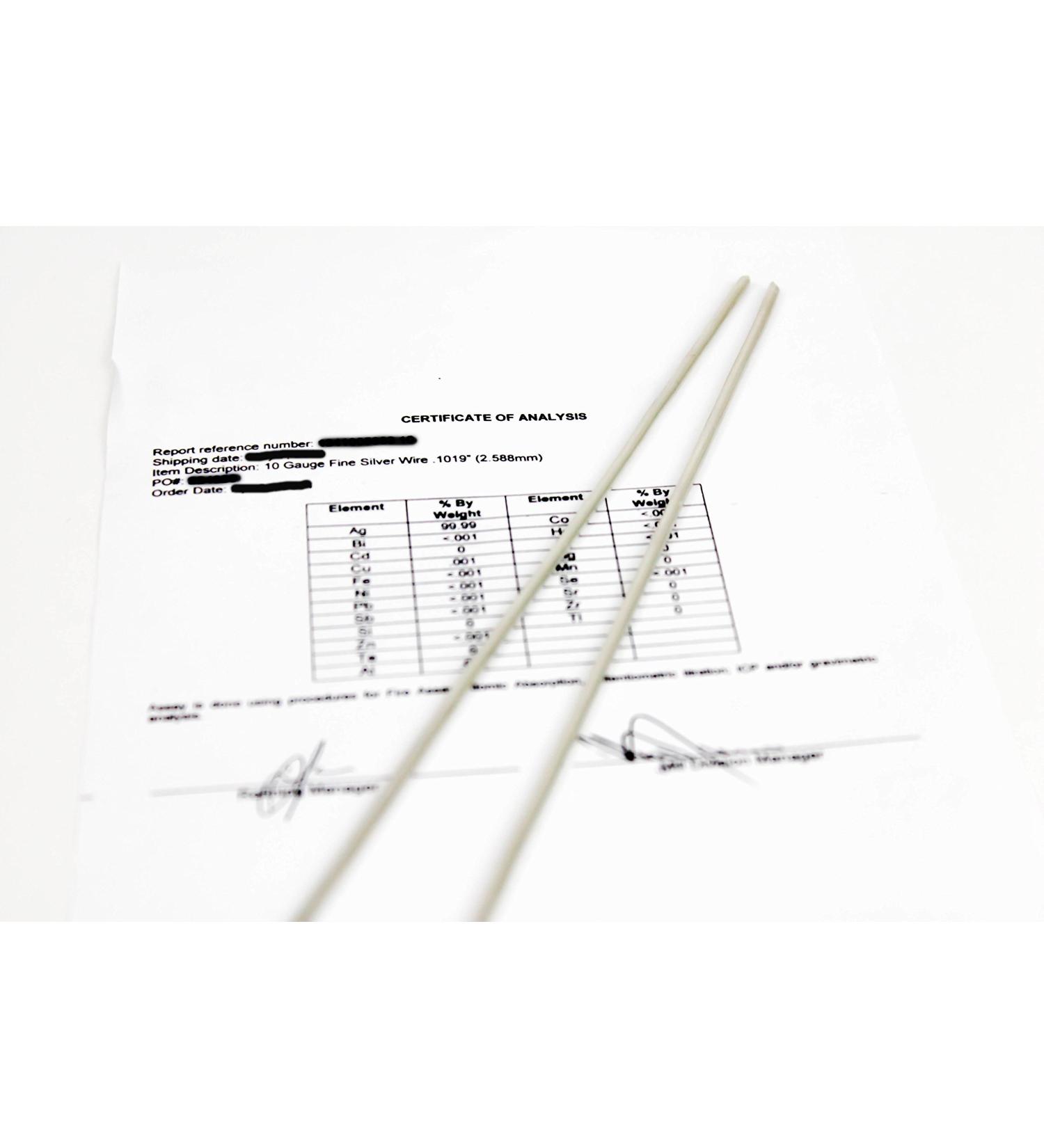 Colloidal Silver Generator Rods Certified 9999 Pure Silver Electrode Rods 10 Gauge AWG Wire 6-Inches - Original Silver Generator