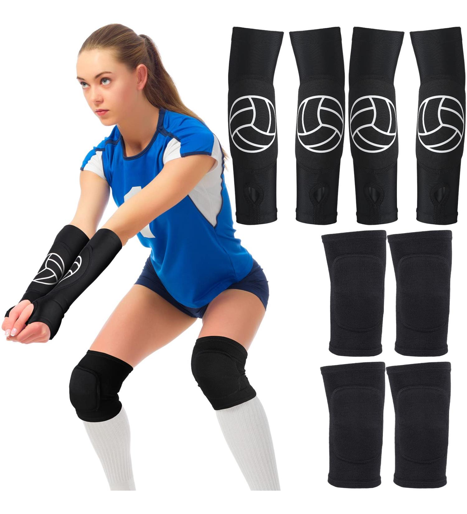 Hungdao Volleyball Knee Pads and Arm Sleeves Set for Girls, Women, Youth - Protective Gear for Hitting and Training - Buy Online on GoSupps.com
