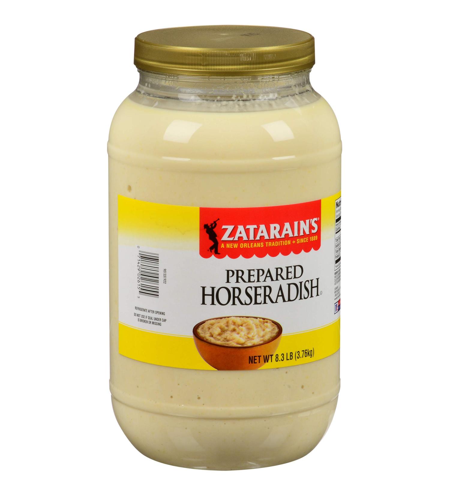 Zatarain's Prepared Horseradish 8.3 lb - Creamy Sauce for Sandwiches, Prime Ribs, Bloody Marys & More - Buy Online on GoSupps.com