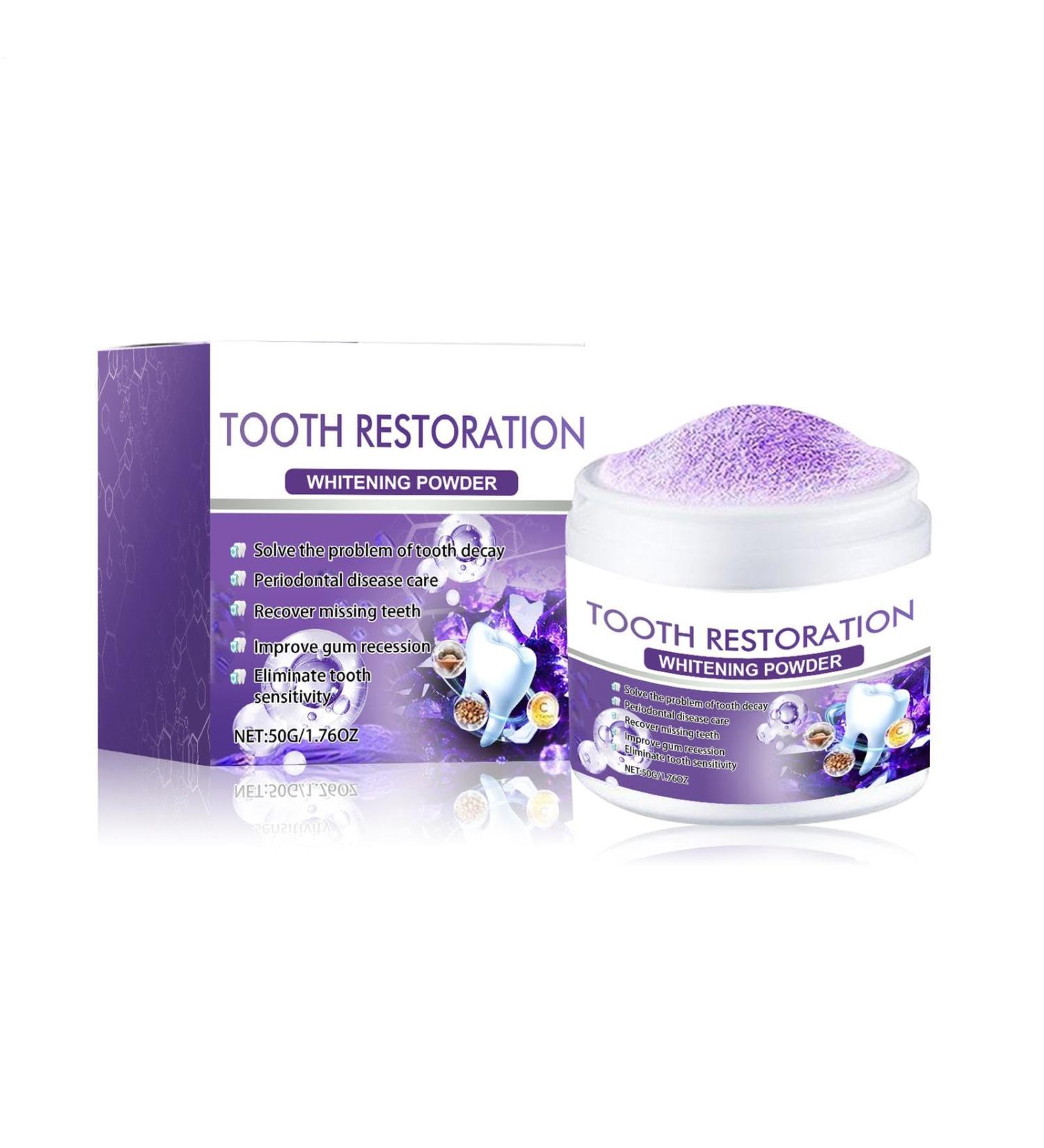  Esncddym Teeth Restoration Mineral Powder 2PCS Teeth Whitening Powder Mineral Tooth Powder Restoration Mineral Powder Effectively Strengthens Teeth And Gums Protect Gums And Breath - Buy Online on GoSupps.com