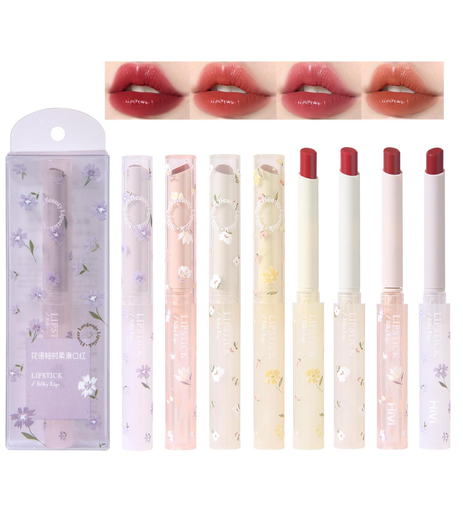 Petansy Florette Jelly Lipstick Set - 4 Ultra Hydrating Tinted Lip Balms & Glosses for Girls & Women | Smooth Glossy Finish - Buy Online on GoSupps.com
