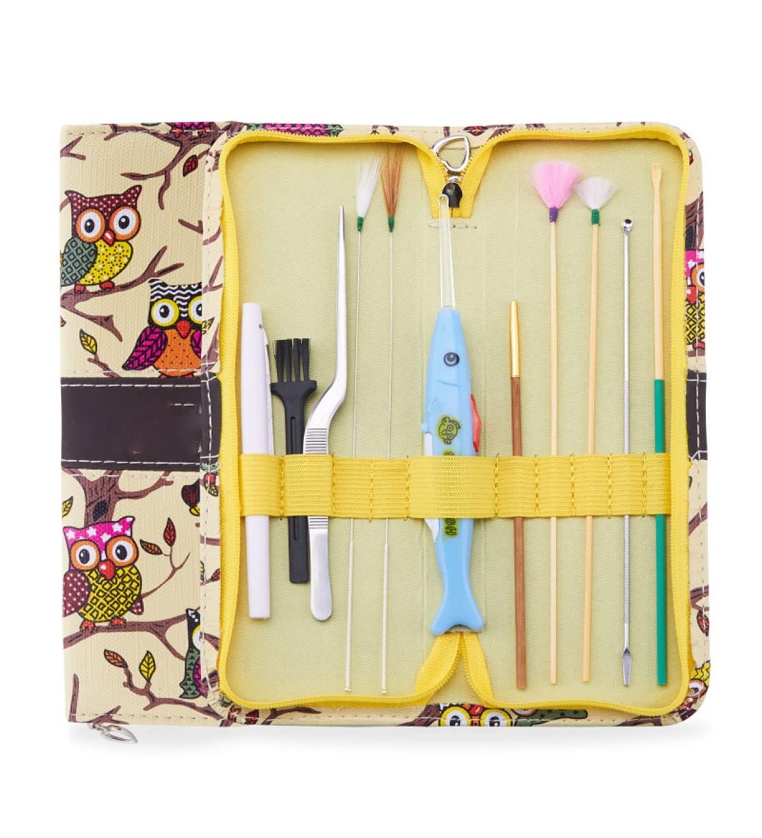 Feilx Portable 11pcs Ear Wax Remover Decompression Ear Massager Ear-Pick Tools Ear Care Kit - Buy Online on GoSupps.com