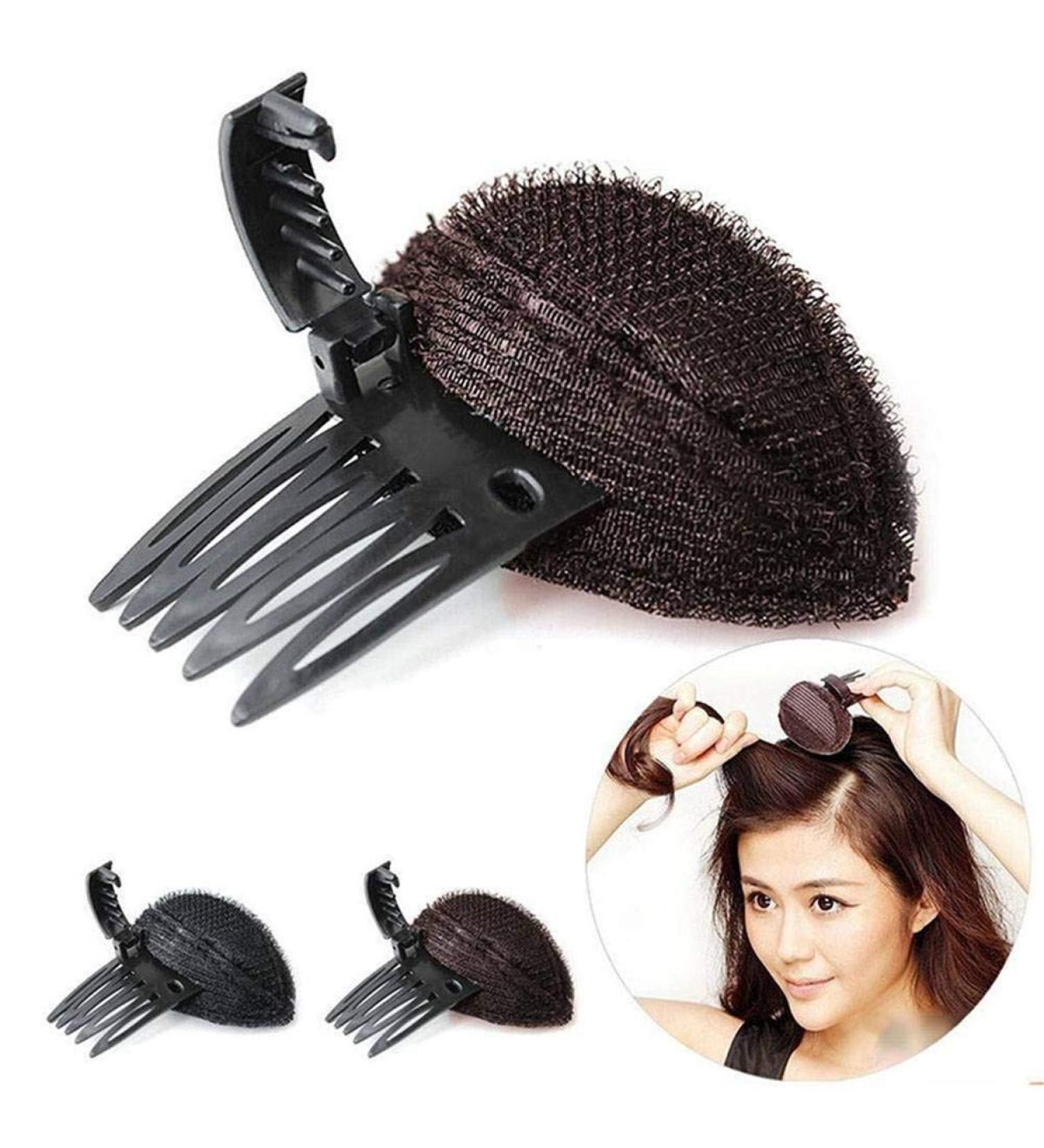 Perfect Puff Hair Head Cushion - Invisible Fluffy Hair Pad Sponge Clip for Volume | Bun Bump It Up Base Set for Women & Girls (Black) - Buy Online on GoSupps.com