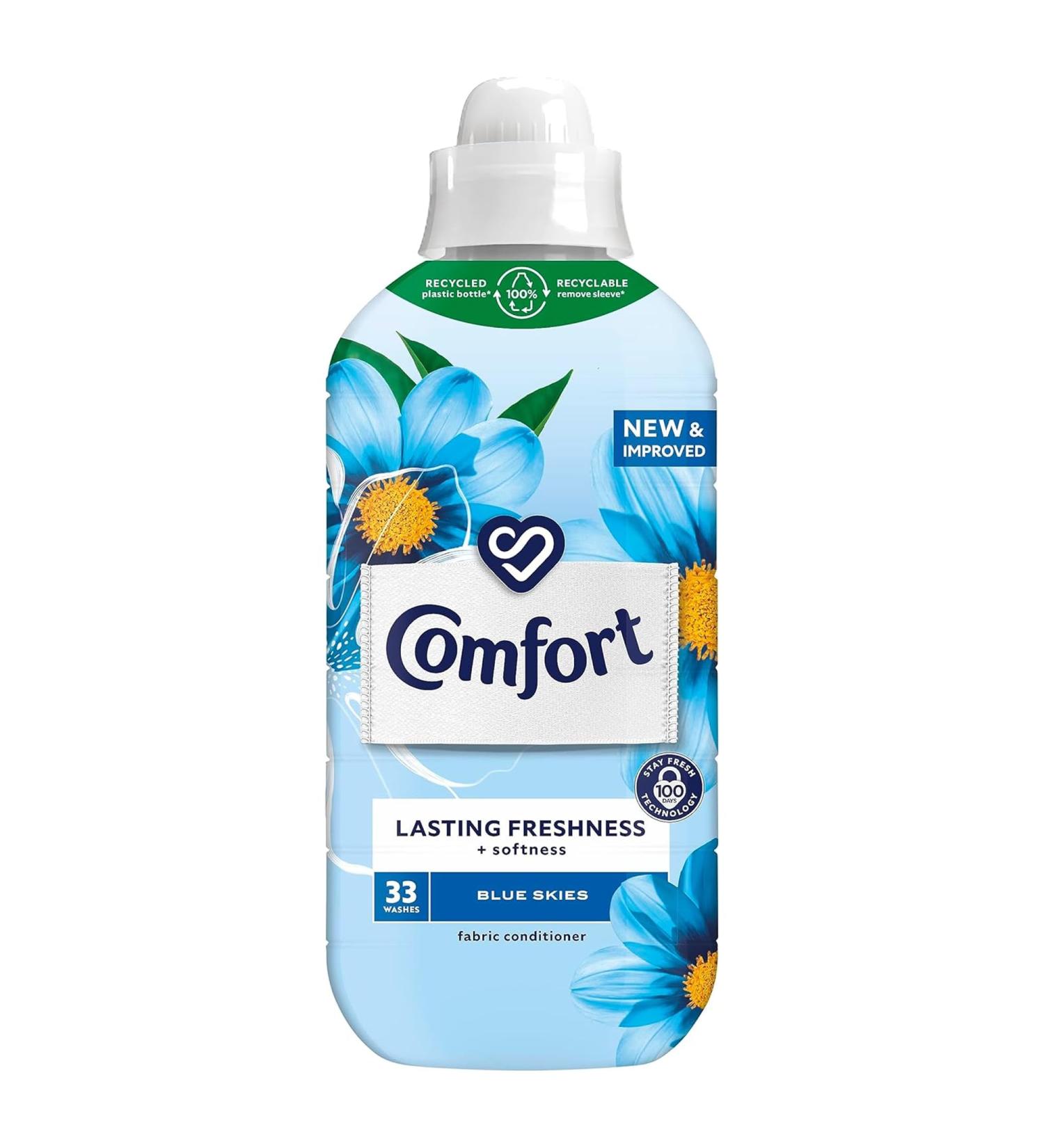 Comfort Blue Skies Fabric Conditioner Fresh Floral Scent 990ml (33 Washes) - Buy Online on GoSupps.com