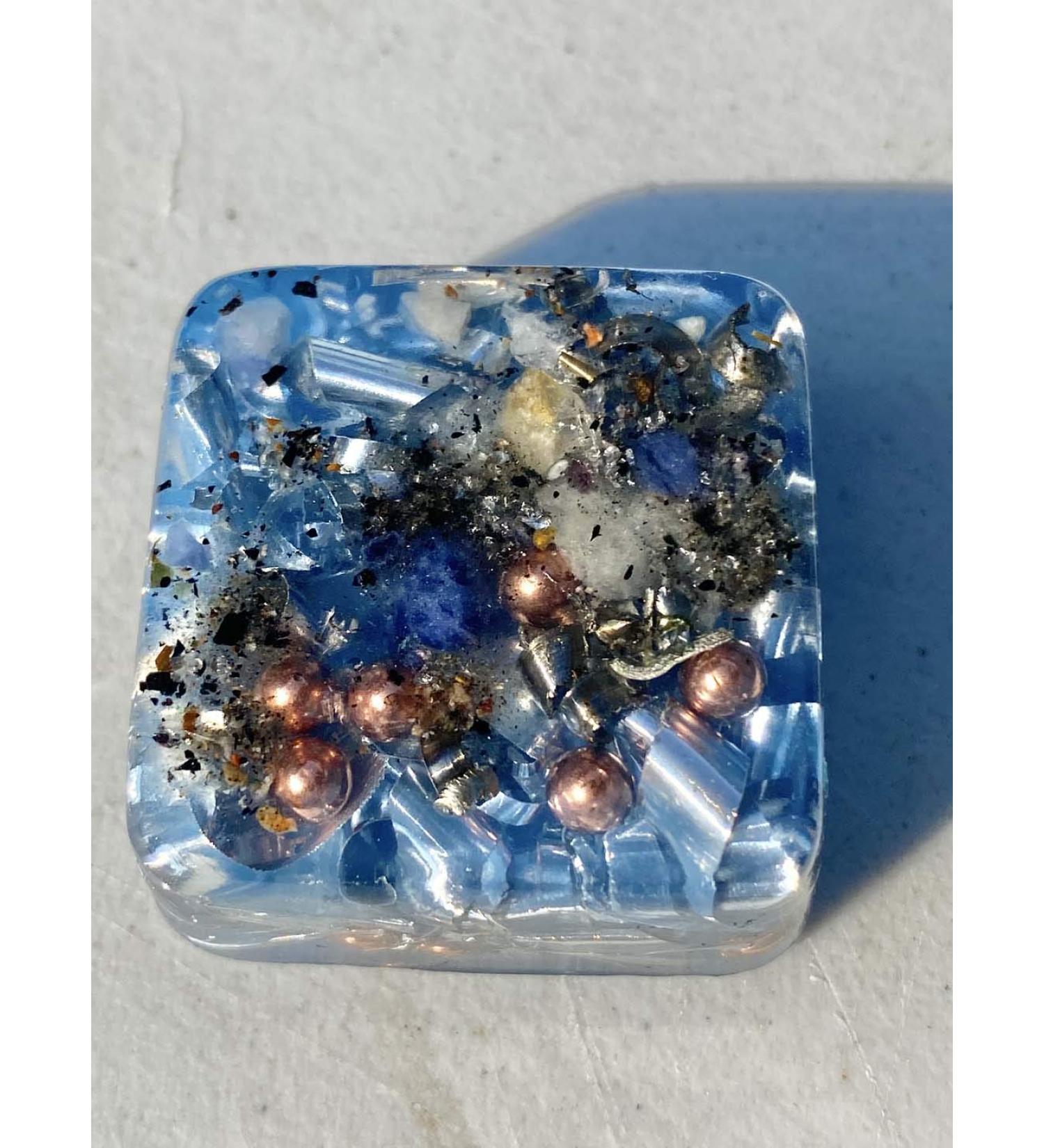 Mini Cube Tower Busters - Light Blue Orgone Generator | 528Hz Energy Accumulator | Perfect Gift - Buy Online on GoSupps.com