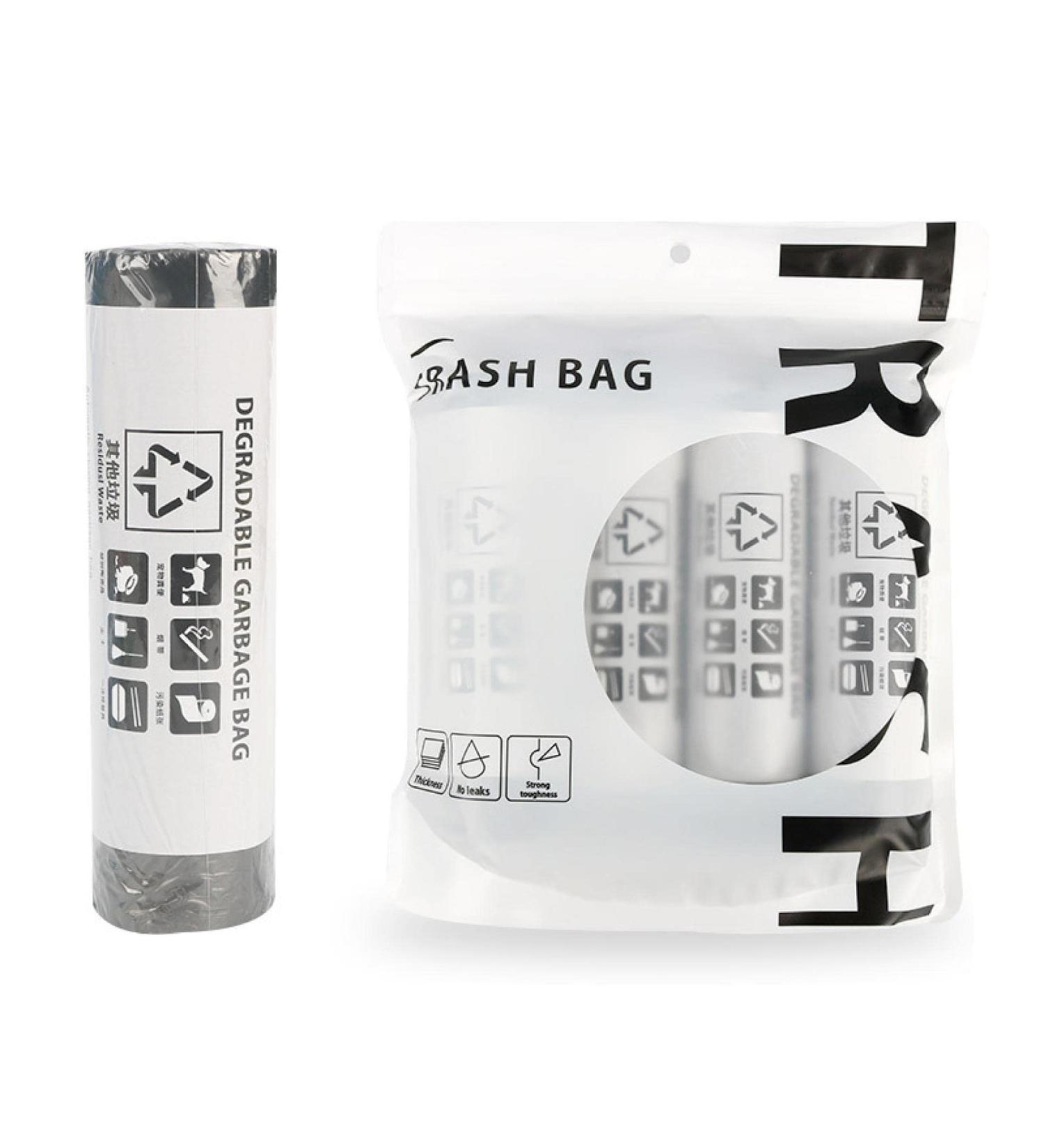 Household Drawstring Garbage Bags are Suitable for Kitchens Homes lawns Parties Degradablegray45*50 80pcs/Bag 4rolls