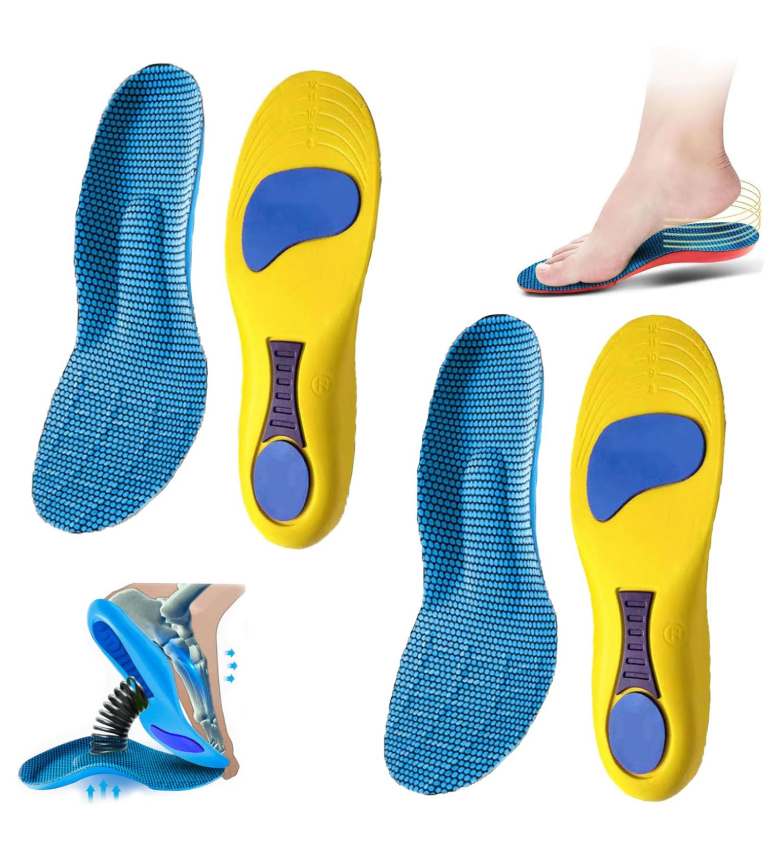 OVEALLGO 2 Pair Norelie Insoles - Comfy Orthopedic Inserts for Arch Support & Pressure Relief (Yellow Size 39-40) - Buy Online on GoSupps.com