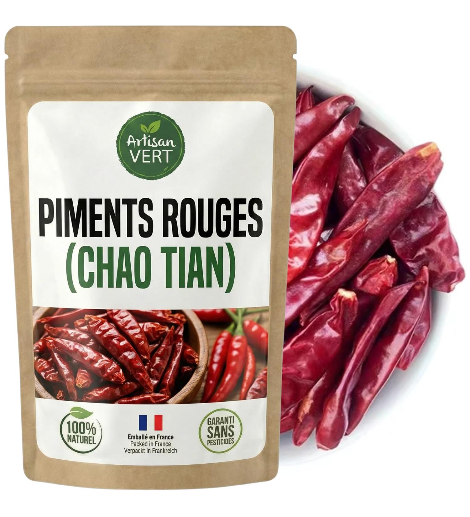 Piments Chao Tian S ch s 100 g Piment Chinois Saveur Intense Id al Cuisine Asiatique & Sichuan - Buy Online on GoSupps.com