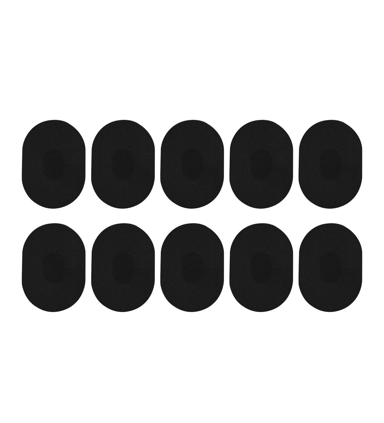 Milageto 10x Sweatproof Sports Stickers - Non-Slip Patches for Fitness Cycling & Climbing - Black Overpatch Tapes - Buy Online on GoSupps.com