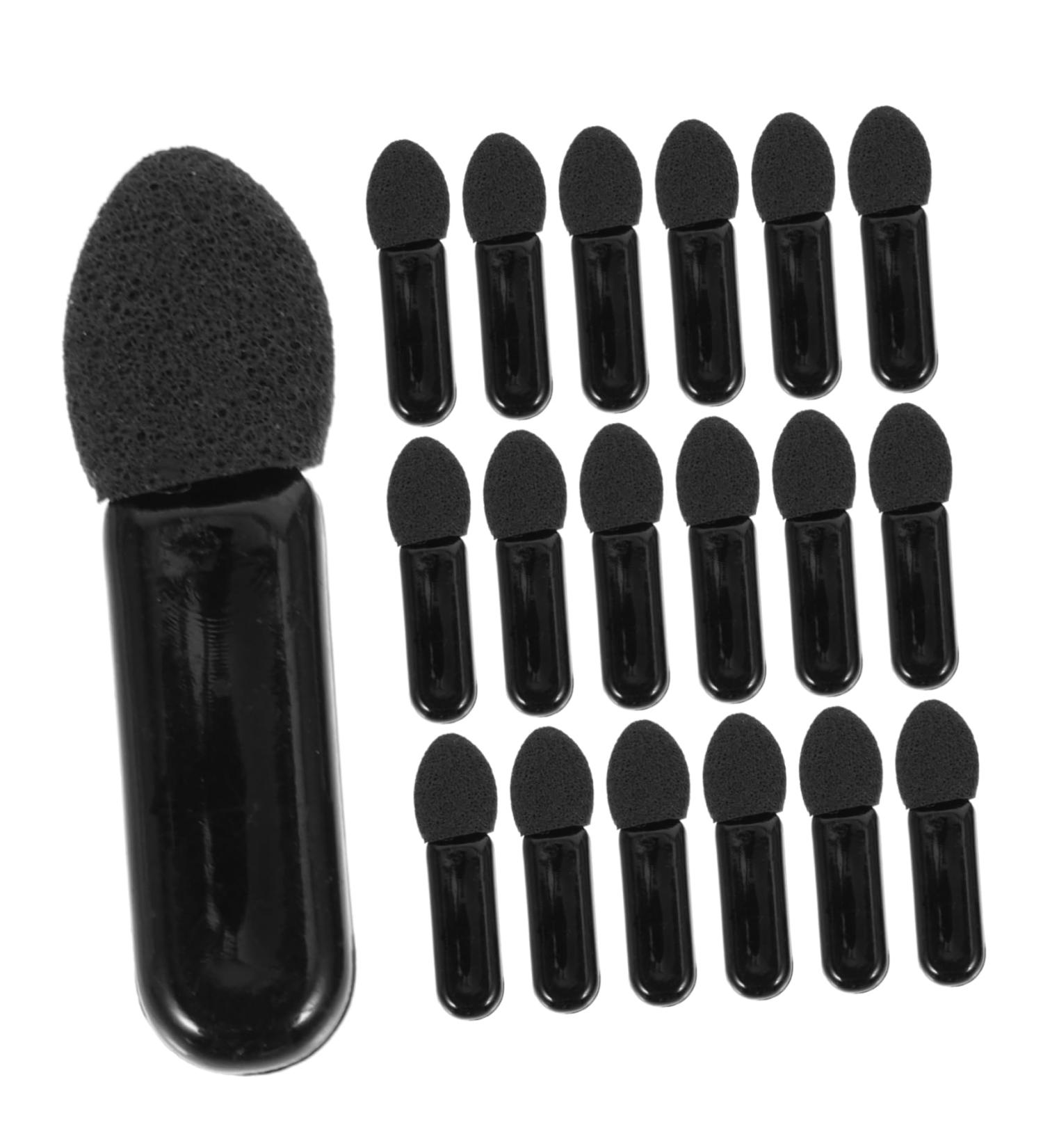 BIUDECO 100pcs Mini Eyeshadow Swab Cosmetics Eyeshadw Brush Foam Eyeshadow Plastic Black - Buy Online on GoSupps.com