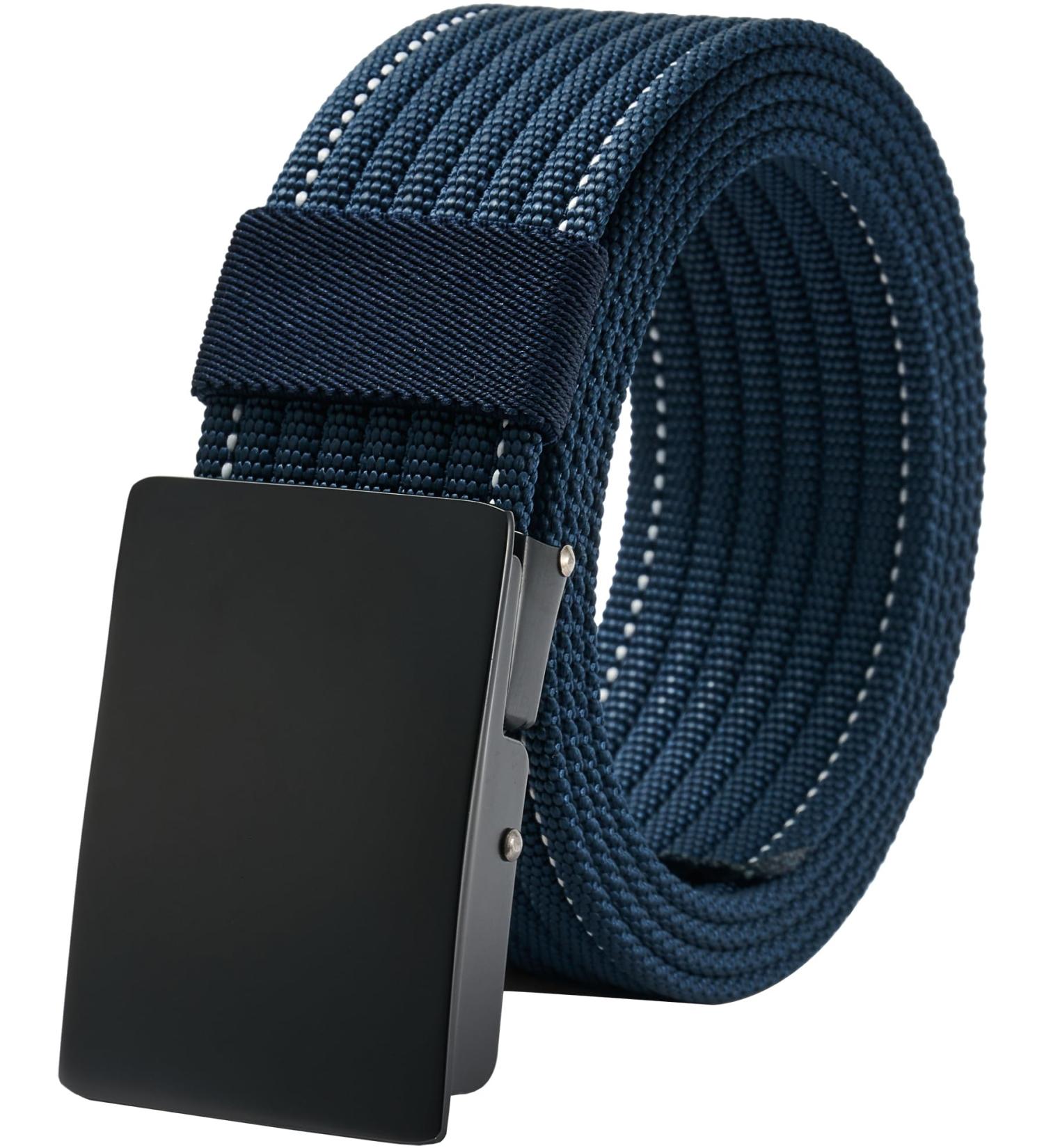 Buy LionVII Men's Tactical Belt - Adjustable Metal Buckle Work Belt | 130cm Navy Blue - International Shipping Available - Buy Online on GoSupps.com