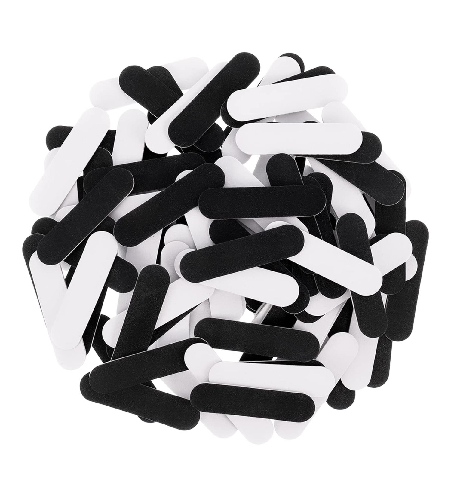 RosewineC 100pcs Nail Files - Double-Sided Disposable Professional Mini Nail Files for Girls - Black & White Wood Care - Buy Online on GoSupps.com