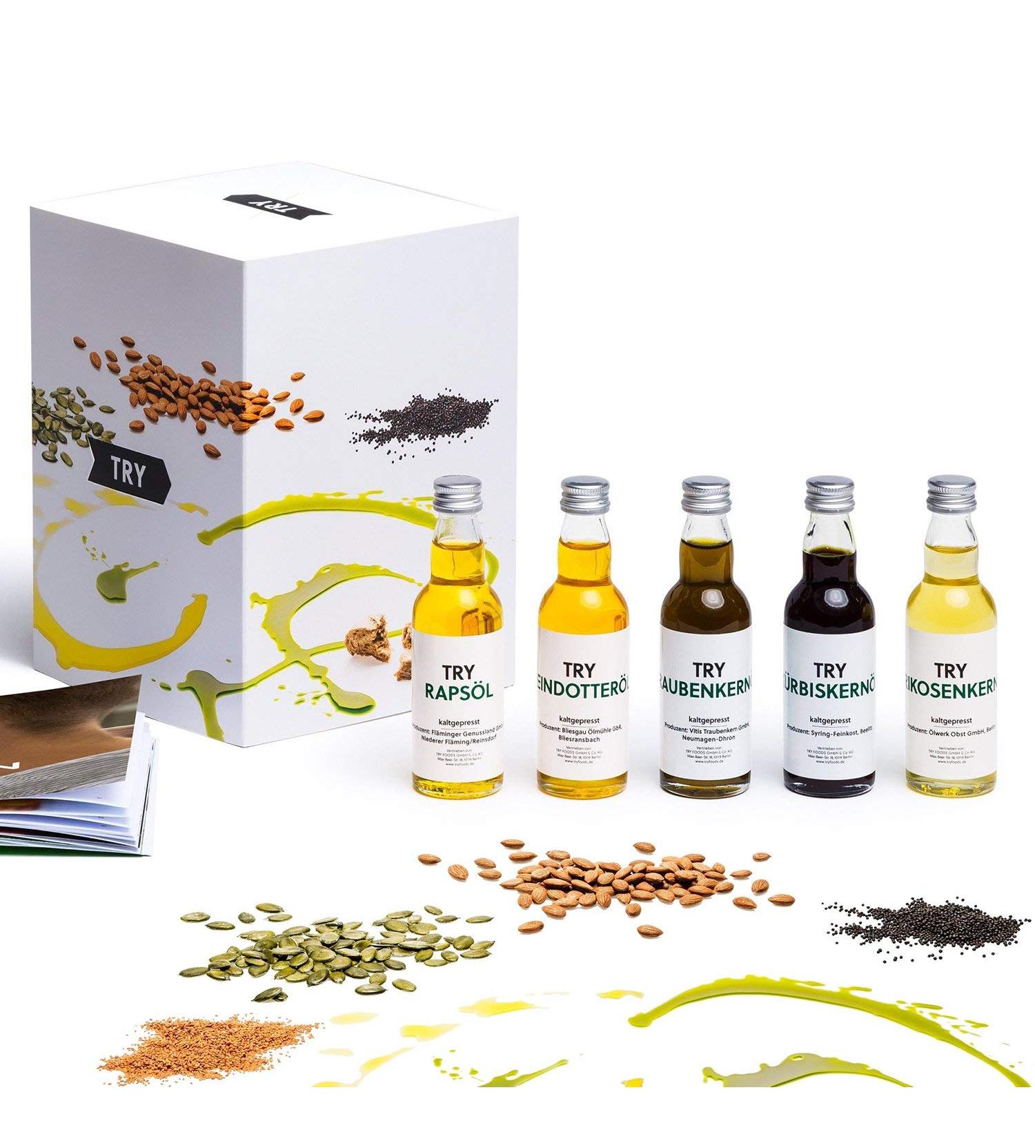 Oil Set Gift Set (5x50ml) | Premium Cold-Pressed Oils from the Cave of the Lion | Gourmet Gift for Every Occasion - Buy Online on GoSupps.com