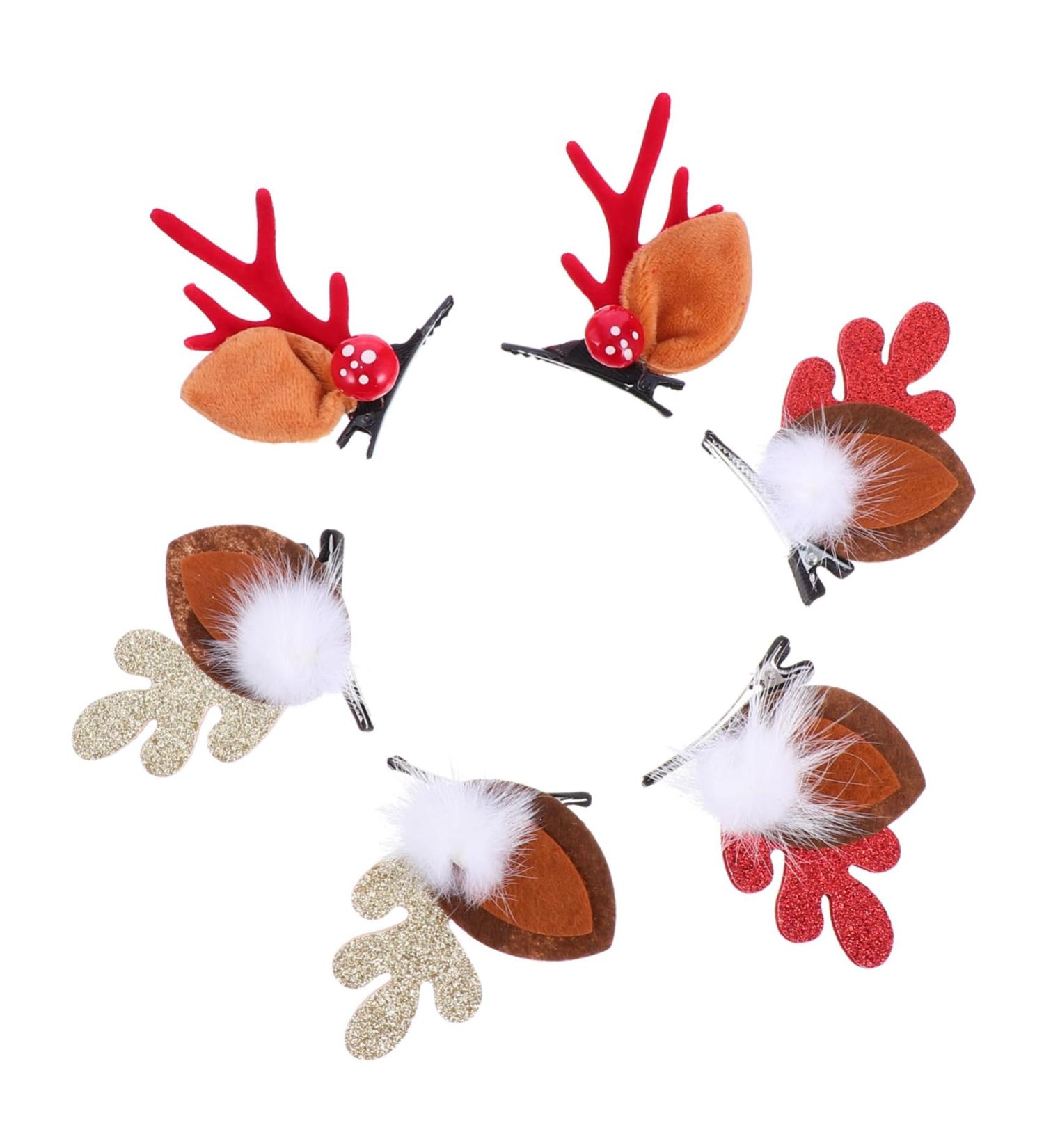 minkissy 3 Pairs Antler Hair Clip Horn Kids Hair Clips Xmas Deer Headpiece Holiday Flower Headwear Kids Hairpins Xmas Deer Hair Clip Xmas Deer Antler Headdress Child Cloth Christmas Props - Buy Online on GoSupps.com
