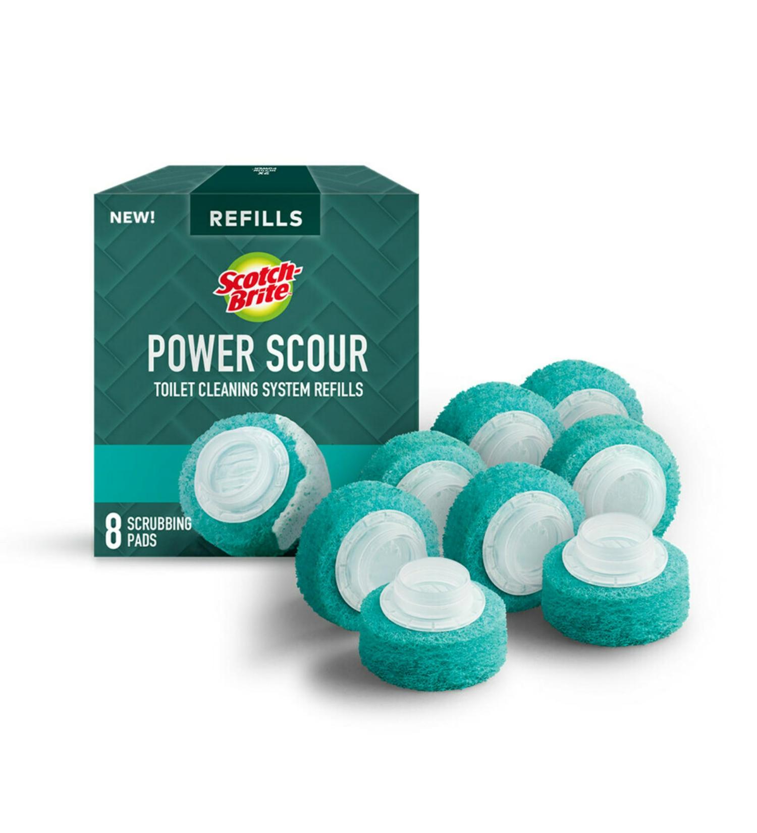 Scotch-Brite Power Scour Disposable Scrubbing Pad Refills 8 Pack Toilet Bowl Cleaner Tablets | International Shipping Available - Buy Online on GoSupps.com