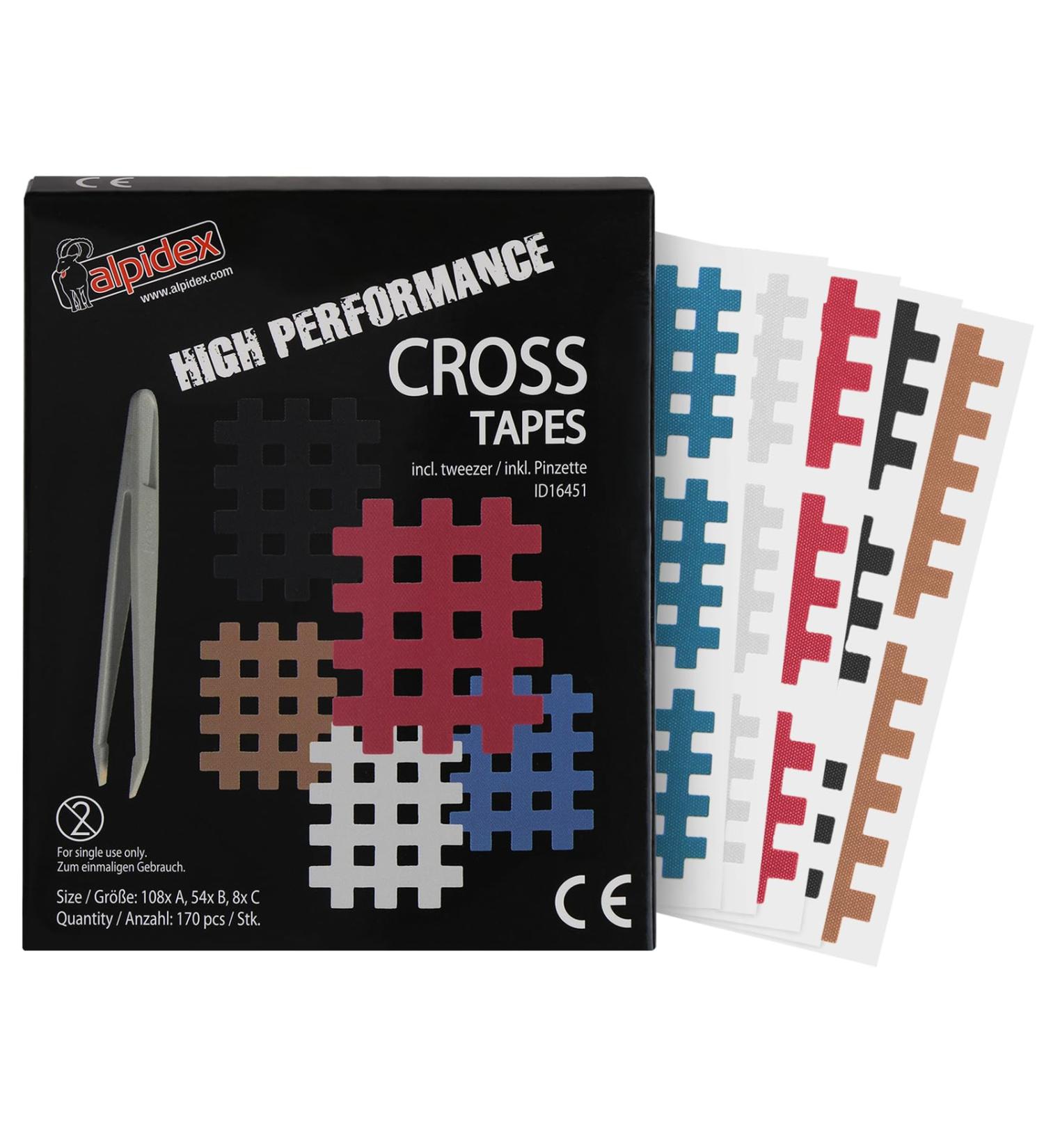 Alpidex Cross Tape - 170 Pieces A B & C | Colorful Waterproof Grid Tapes with Antistatic Tweezers - Strong Adhesive Mixbox - Buy Online on GoSupps.com