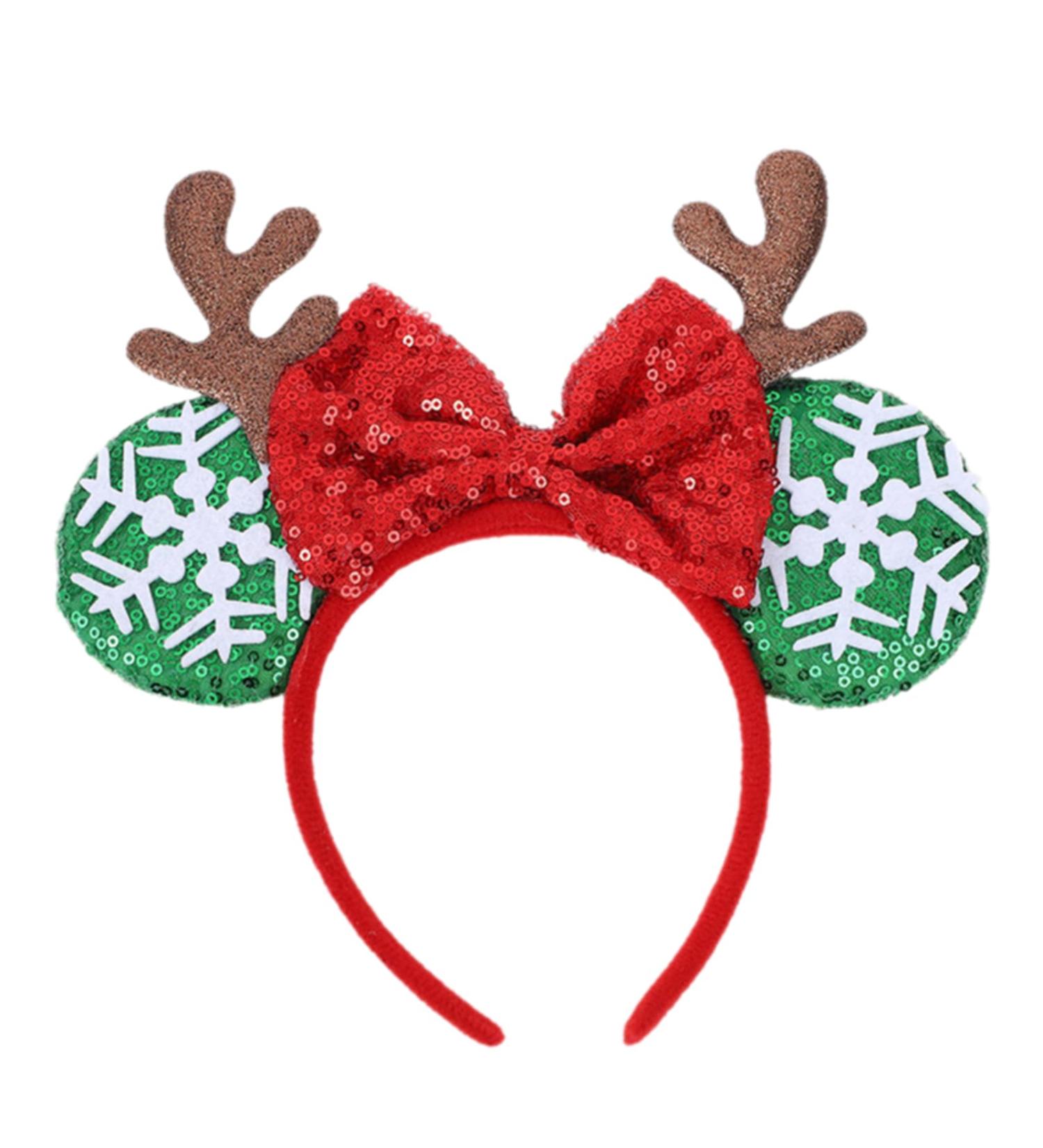 Christmas Sequin Antler Headbands Christmas Bow Headband Red Green Christmas Reindeer Hairbands Lovely Party Holiday Hairhoops Xmas Hair Accessories Hair Bows Hair Hoop Hair Band for Women and Girl - Buy Online on GoSupps.com