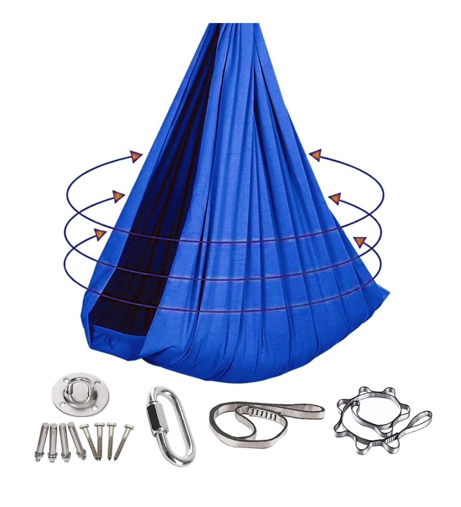 SSIMOO Stretchy Sensory Body SOX - Full-Body Calming Wrap for Autism & Anxiety Relief (150x280cm Blue) - Buy Online on GoSupps.com