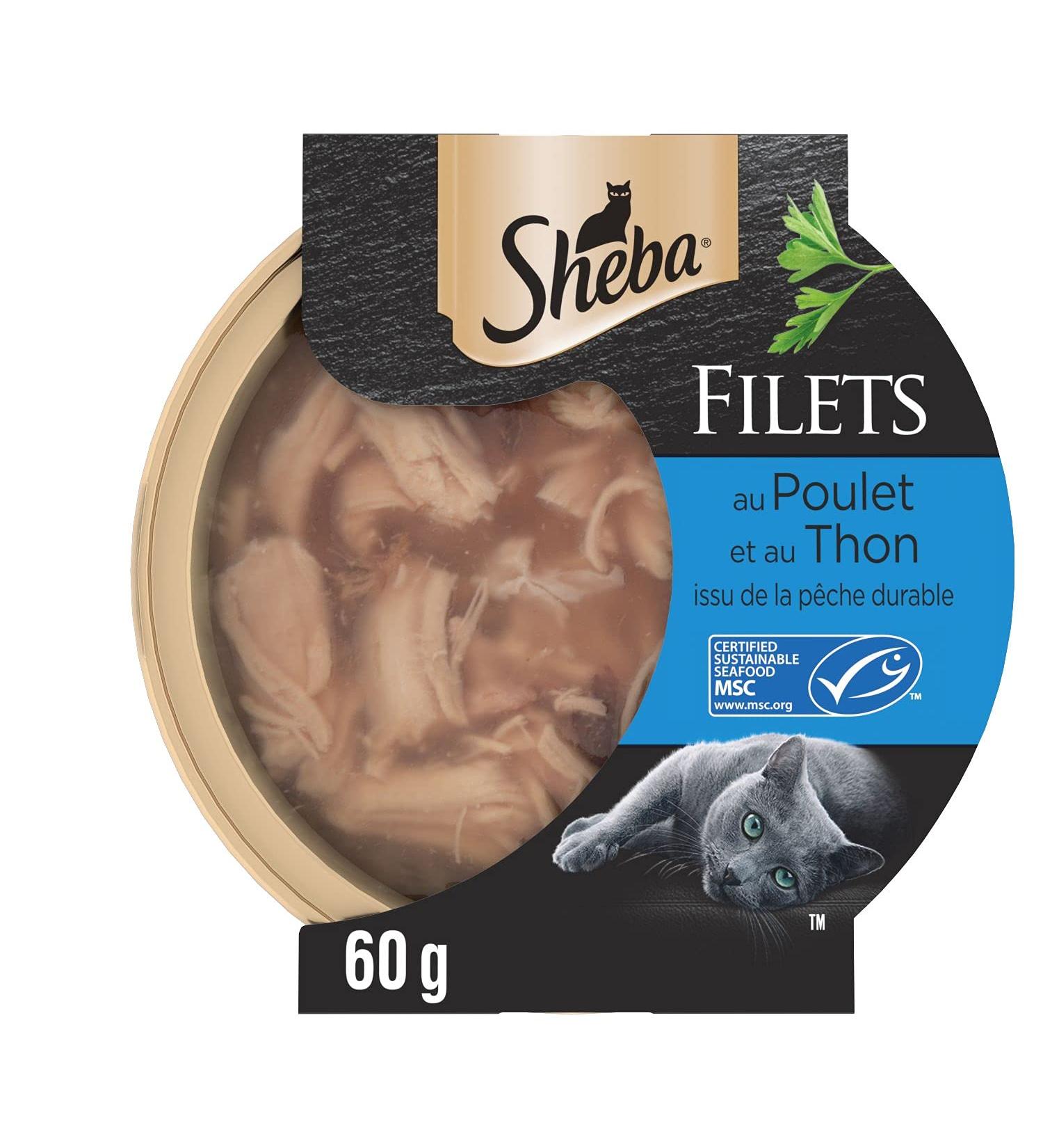 Sheba Les Domes de Sheba 32 x 60 g fillets with chicken and tuna MSC Unique 60 g (pack of 32)