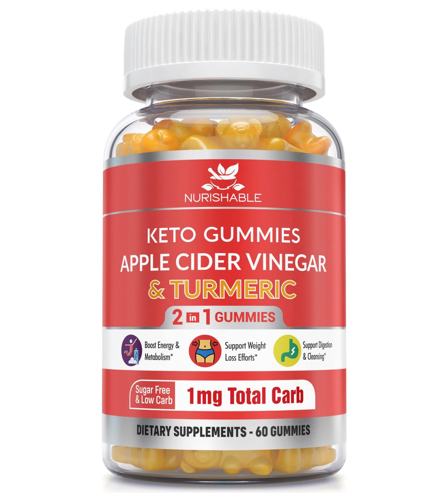 Keto ACV Gummies for Weight Management & Gut Health | Sugar Free with Turmeric | 60 Gummies - Buy Online on GoSupps.com