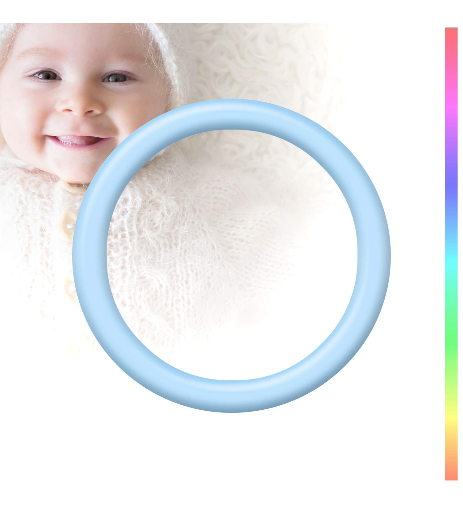 Buy Baby Blue Silicone O-Ring Adapter for Pacifier & Chain International Shipping Available! - Buy Online on GoSupps.com