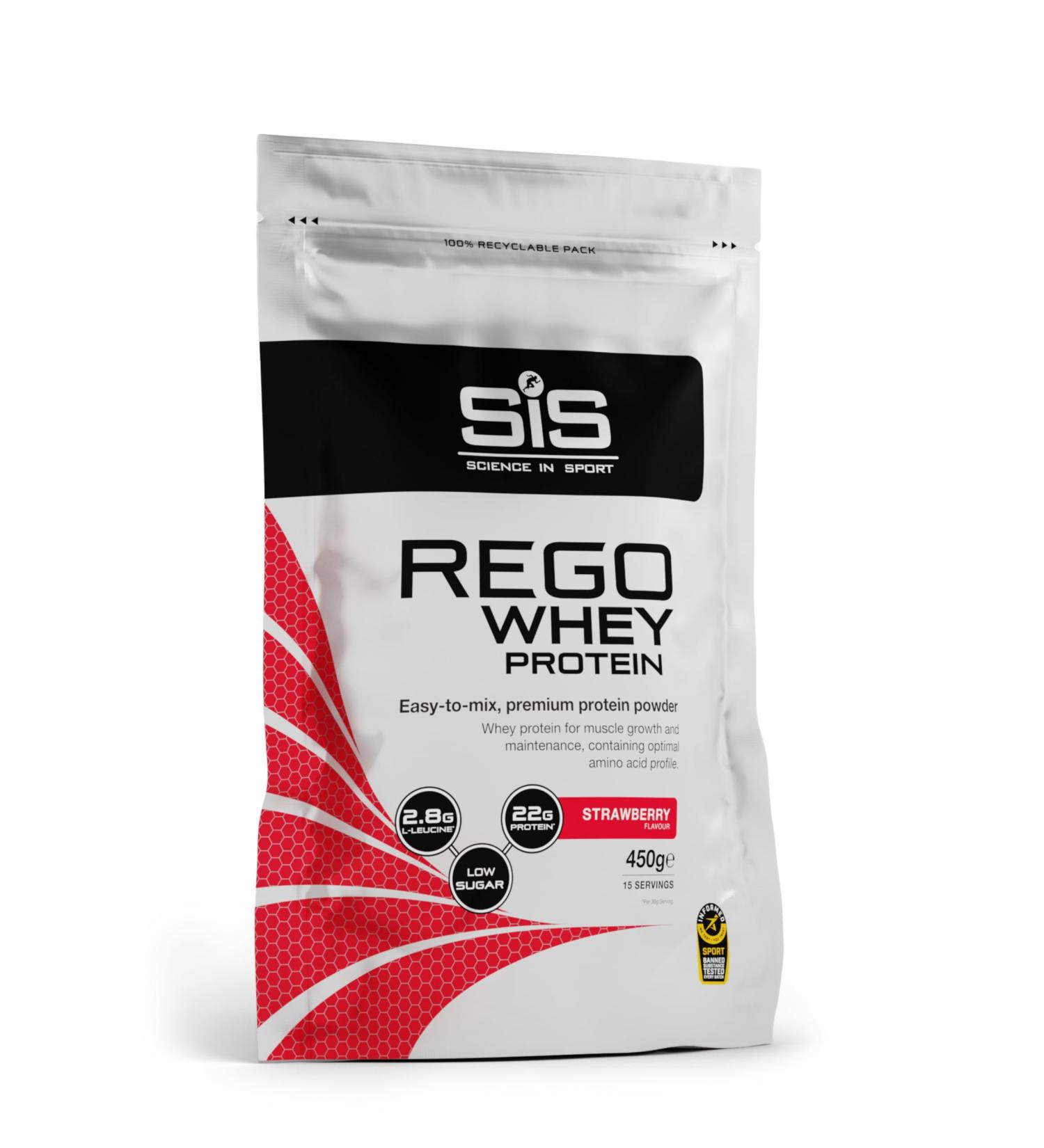 Science in Sport Rego Whey Protein Poudre 450g Fraise - Boisson de r cup ration poudre avec glucides prot ines lectrolytes vitamines et min raux Pour un entra nement efficace 100% Whey Fraise 10 Portions (Lot de 1) - Buy Online on GoSupps.com