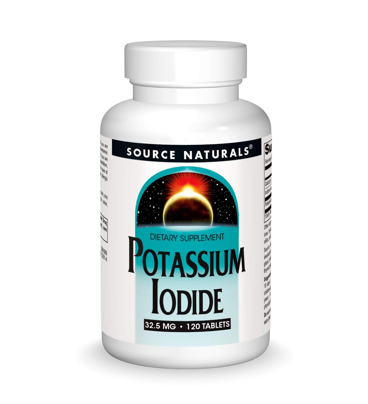 Source Naturals Potassium Iodide 120 Tabs - Thyroid Support Supplement - Buy Online on GoSupps.com